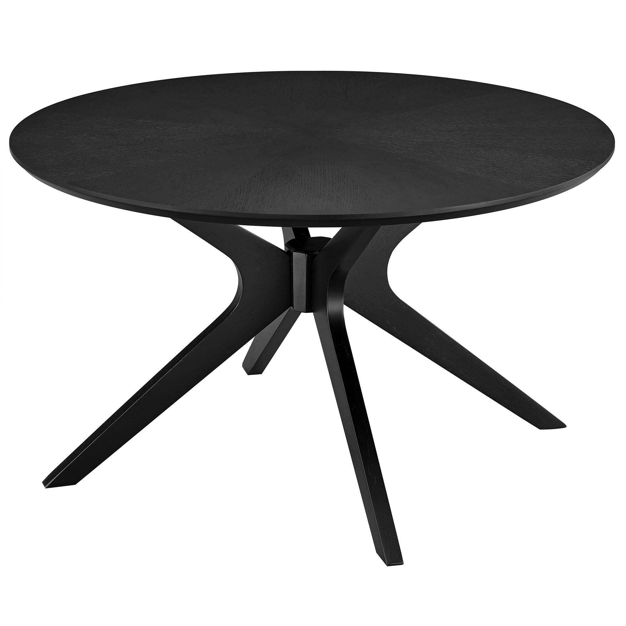 Modway Crossroads Round Coffee Table, Black, large