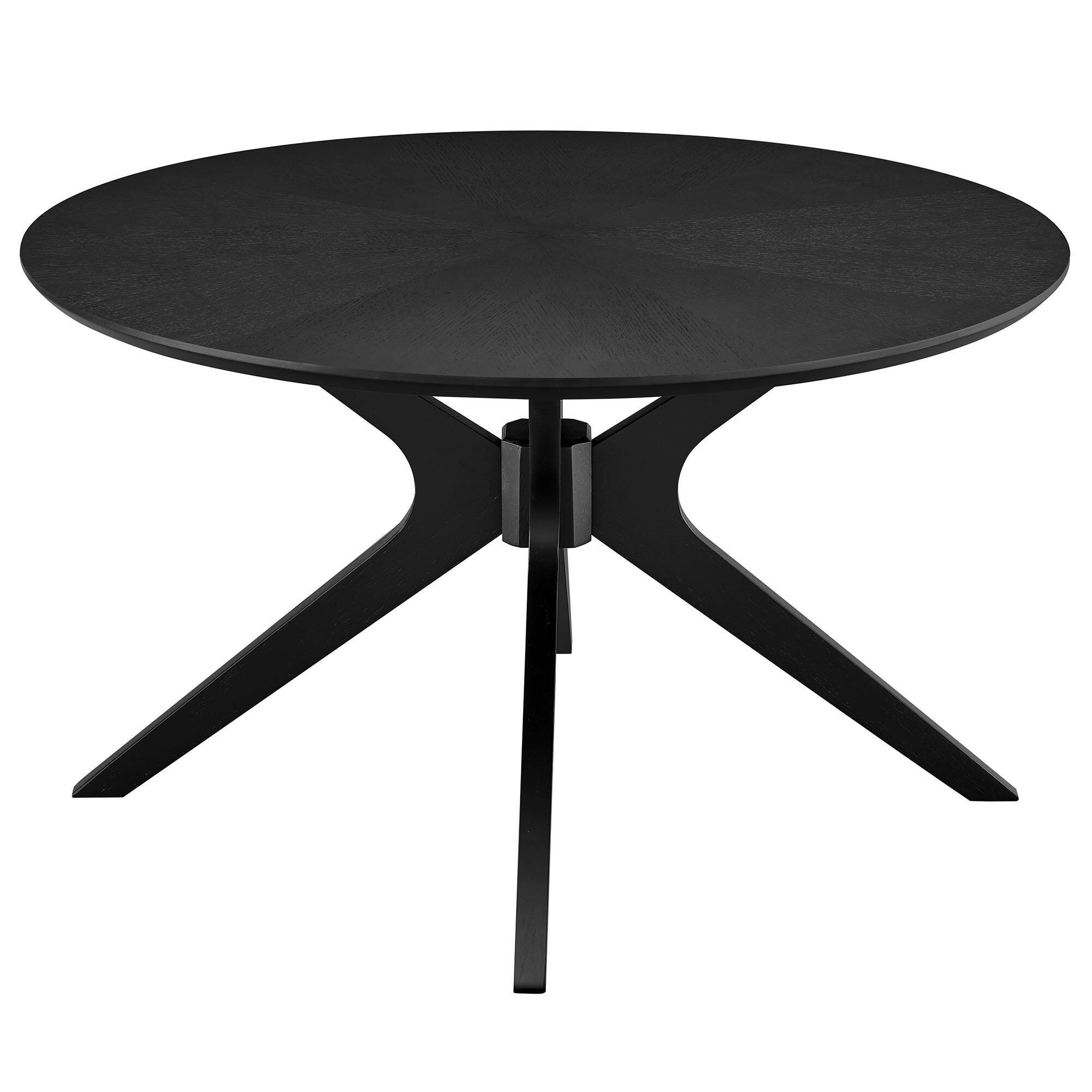 Modway Crossroads Round Coffee Table, Black, large