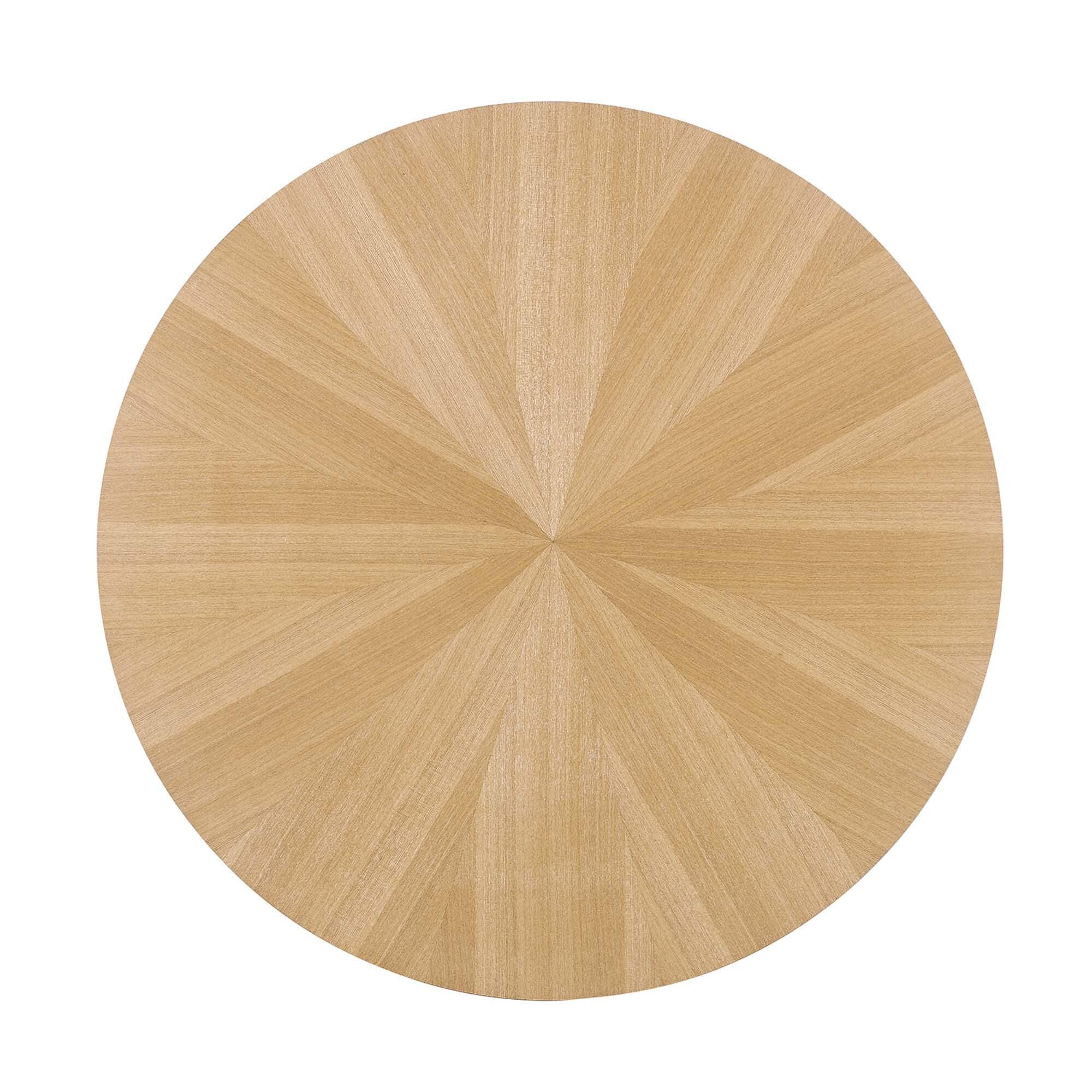 Modway Crossroads Round Coffee Table, Oak, large