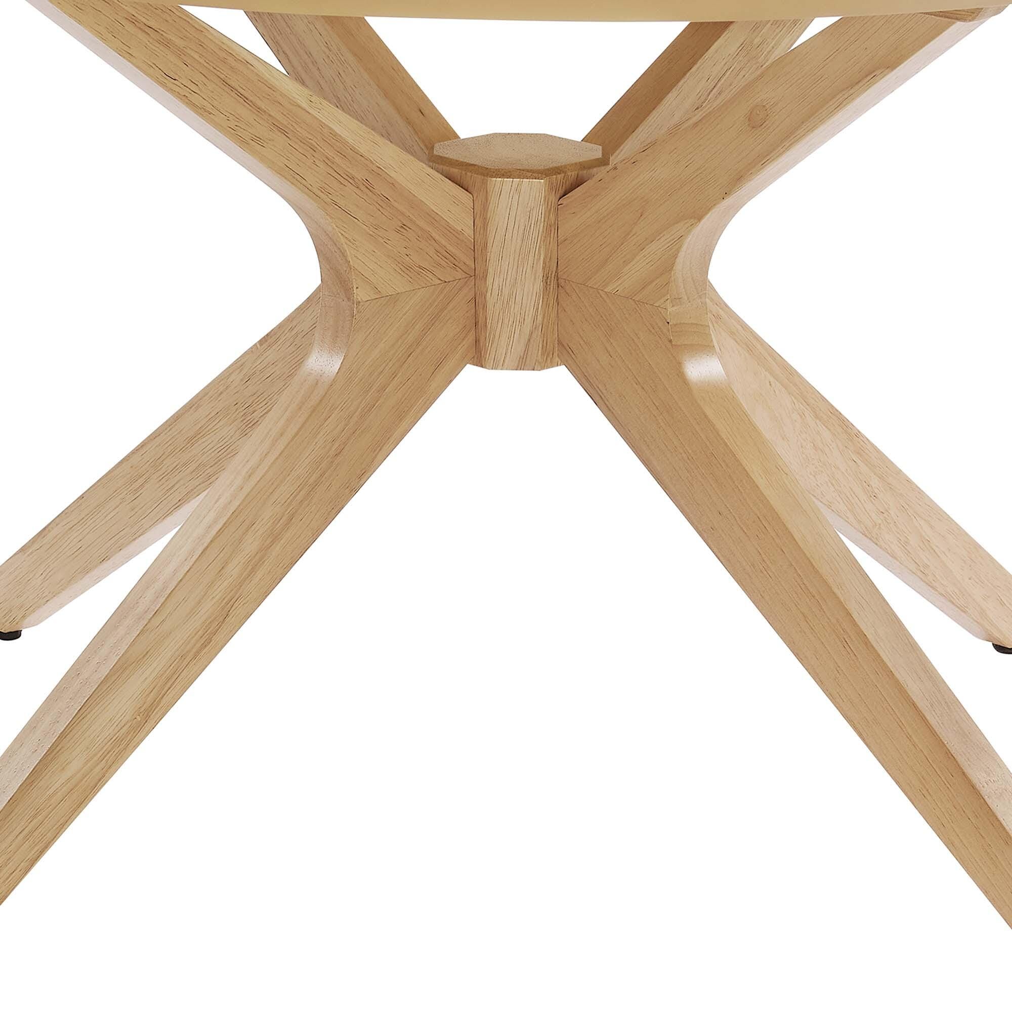Modway Crossroads Round Coffee Table, Oak, large