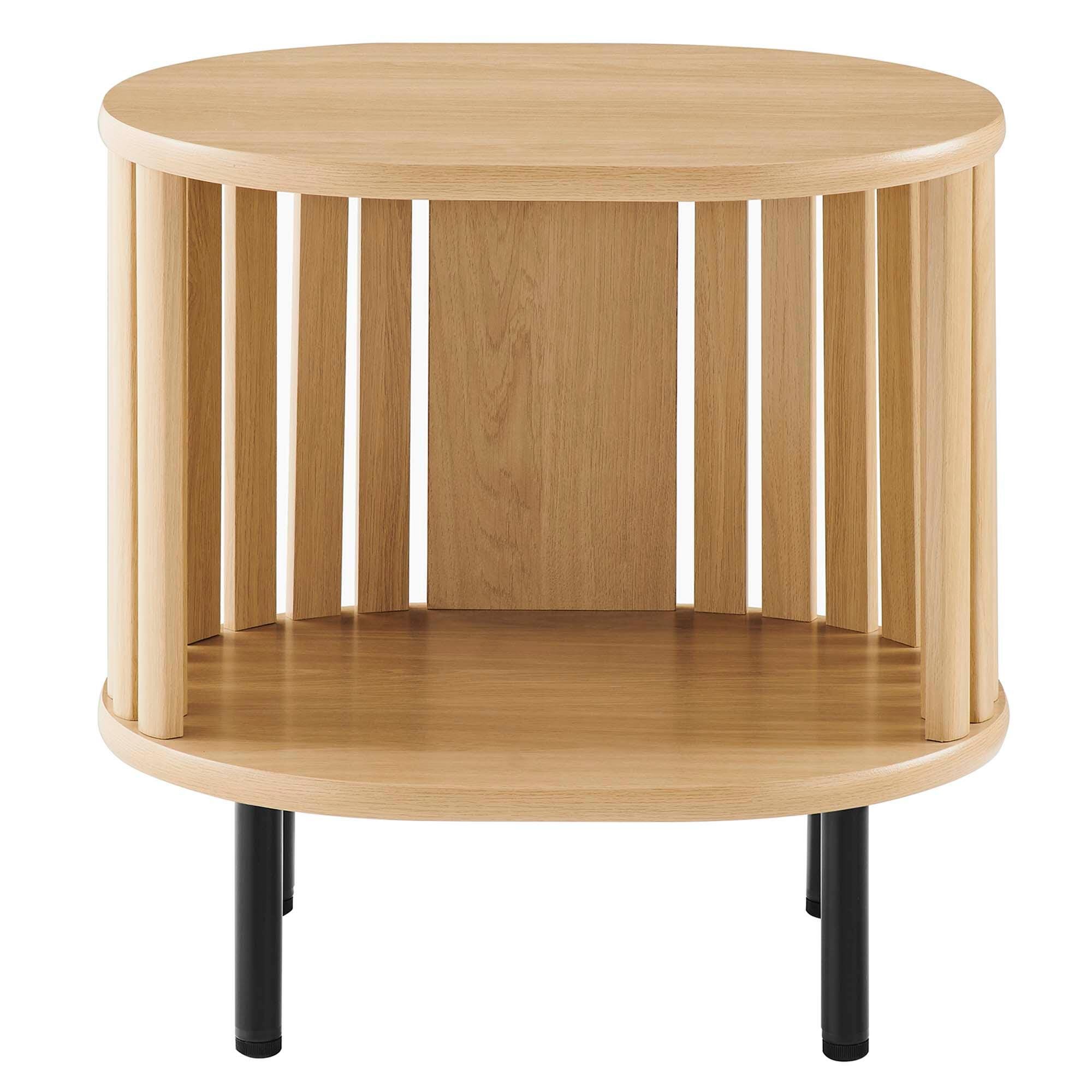 Modway Fortitude End Table, Oak, large