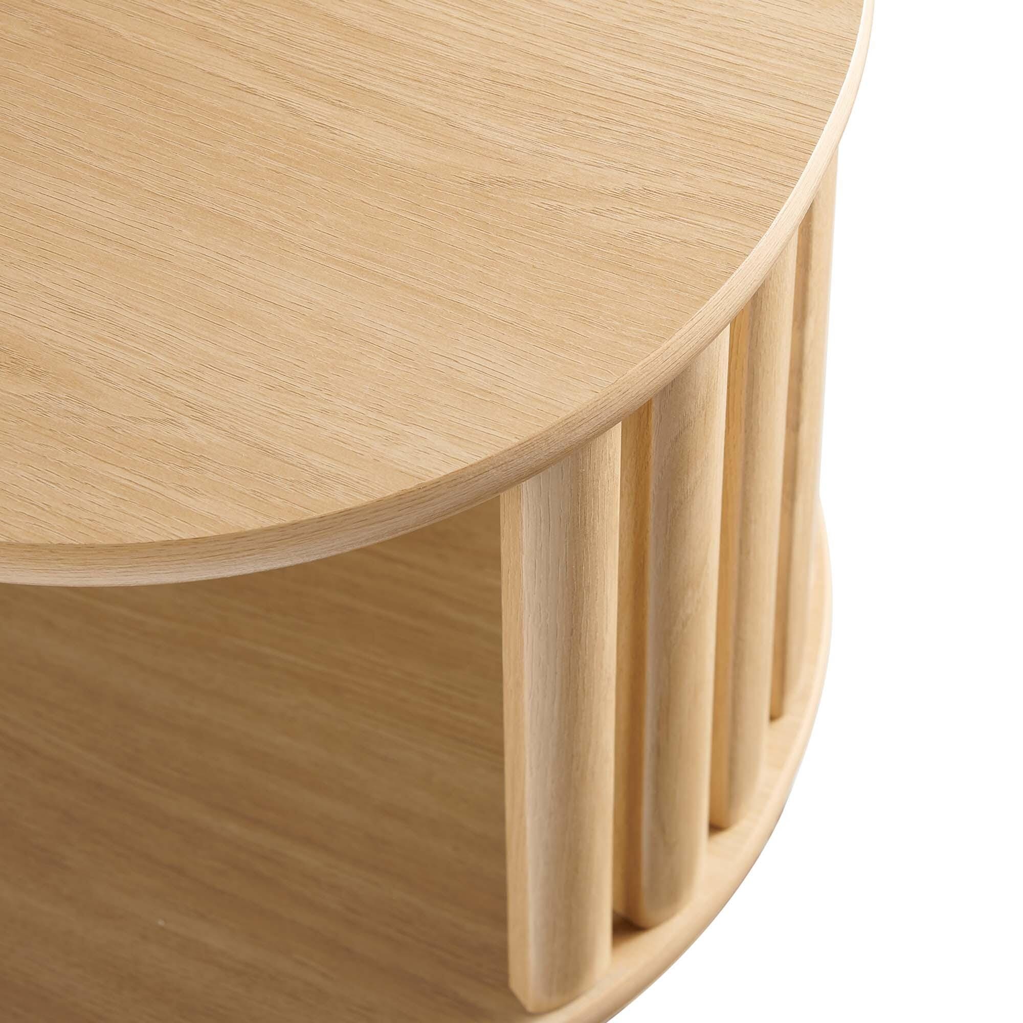 Modway Fortitude End Table, Oak, large