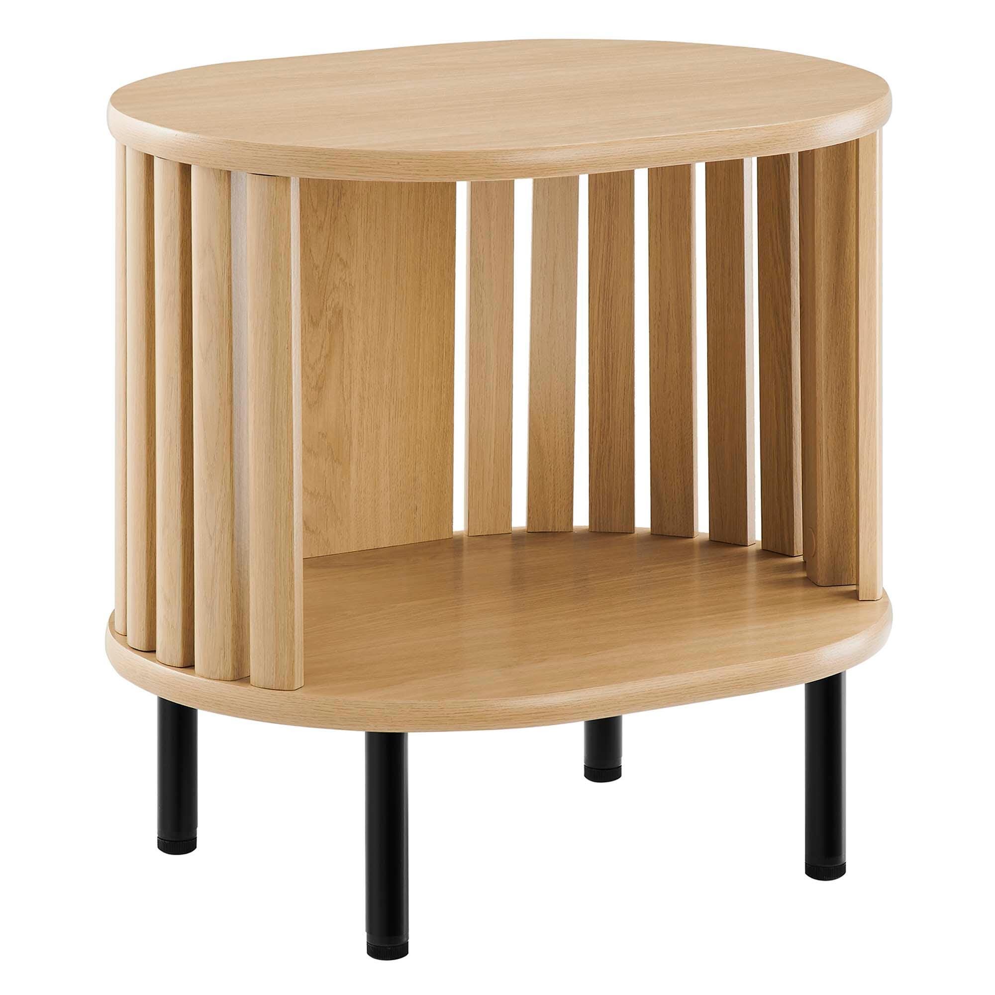 Modway Fortitude End Table, Oak, large