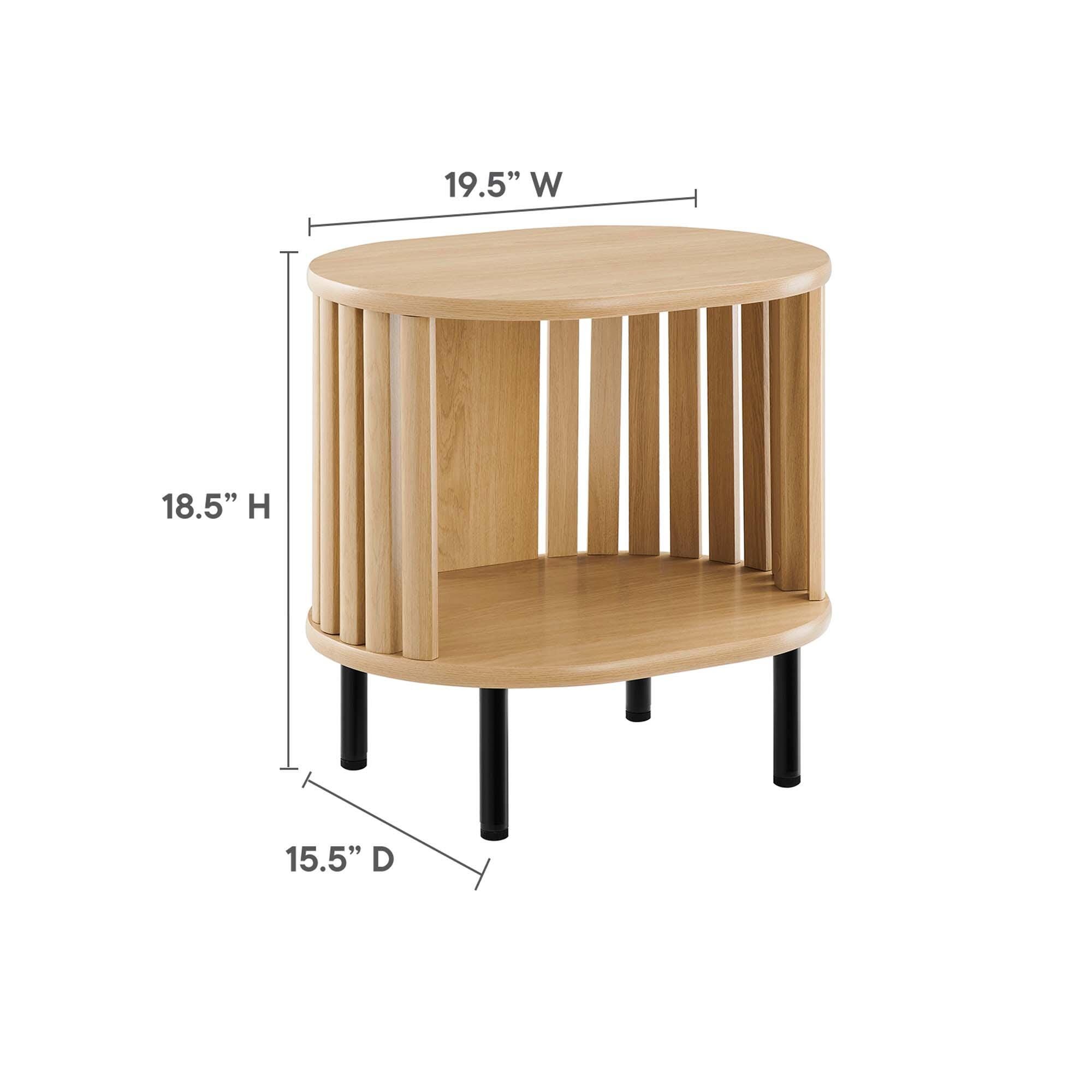 Modway Fortitude End Table, Oak, large