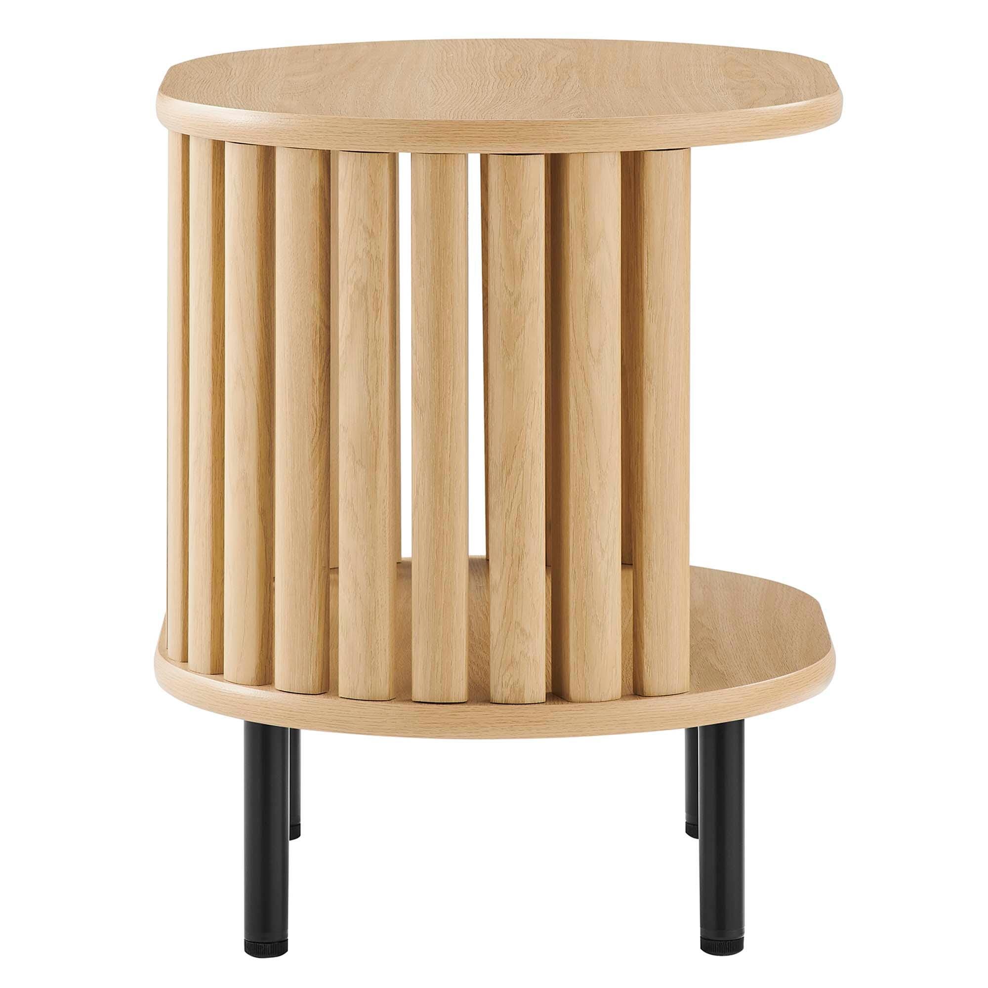 Modway Fortitude End Table, Oak, large