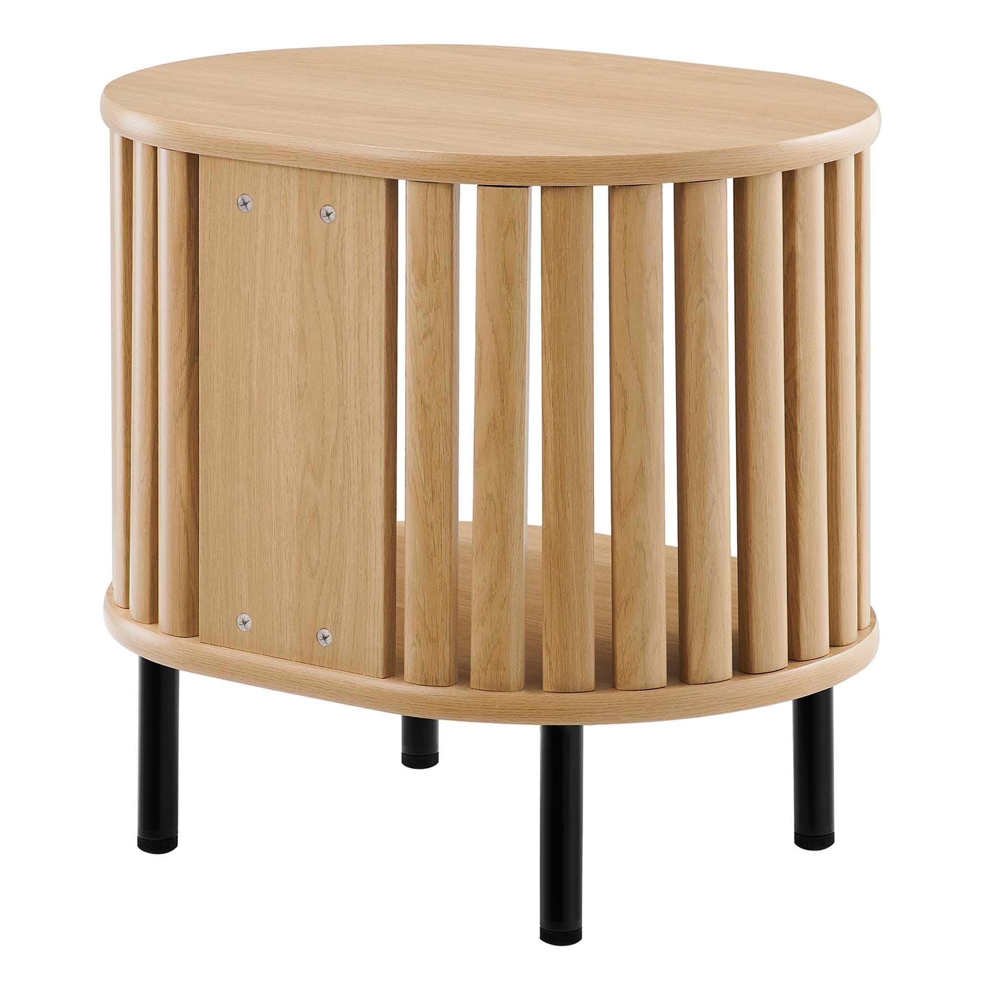 Modway Fortitude End Table, Oak, large