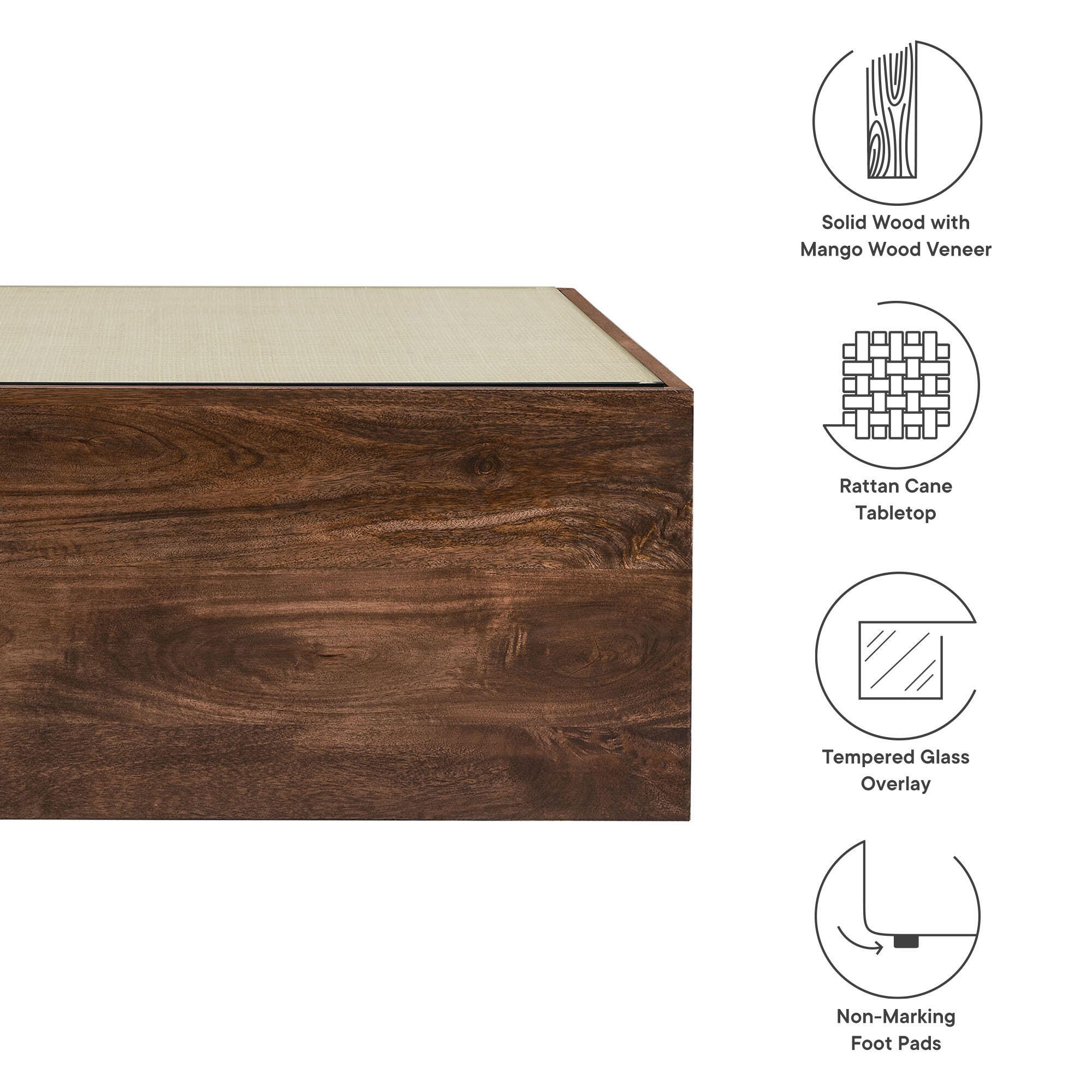 Modway Truett Square Coffee Table, , large