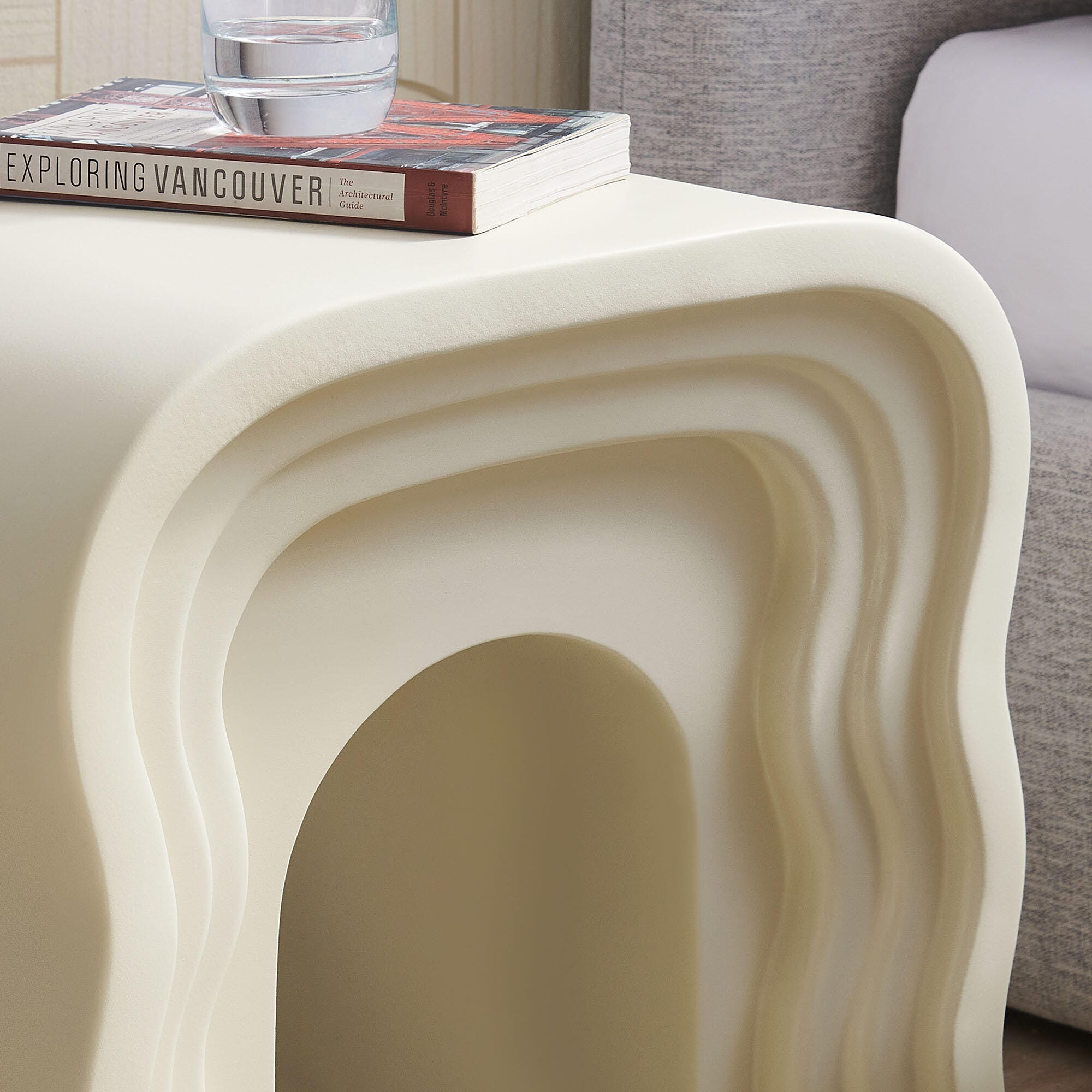 Modway Jorin End Table, Ivory, large