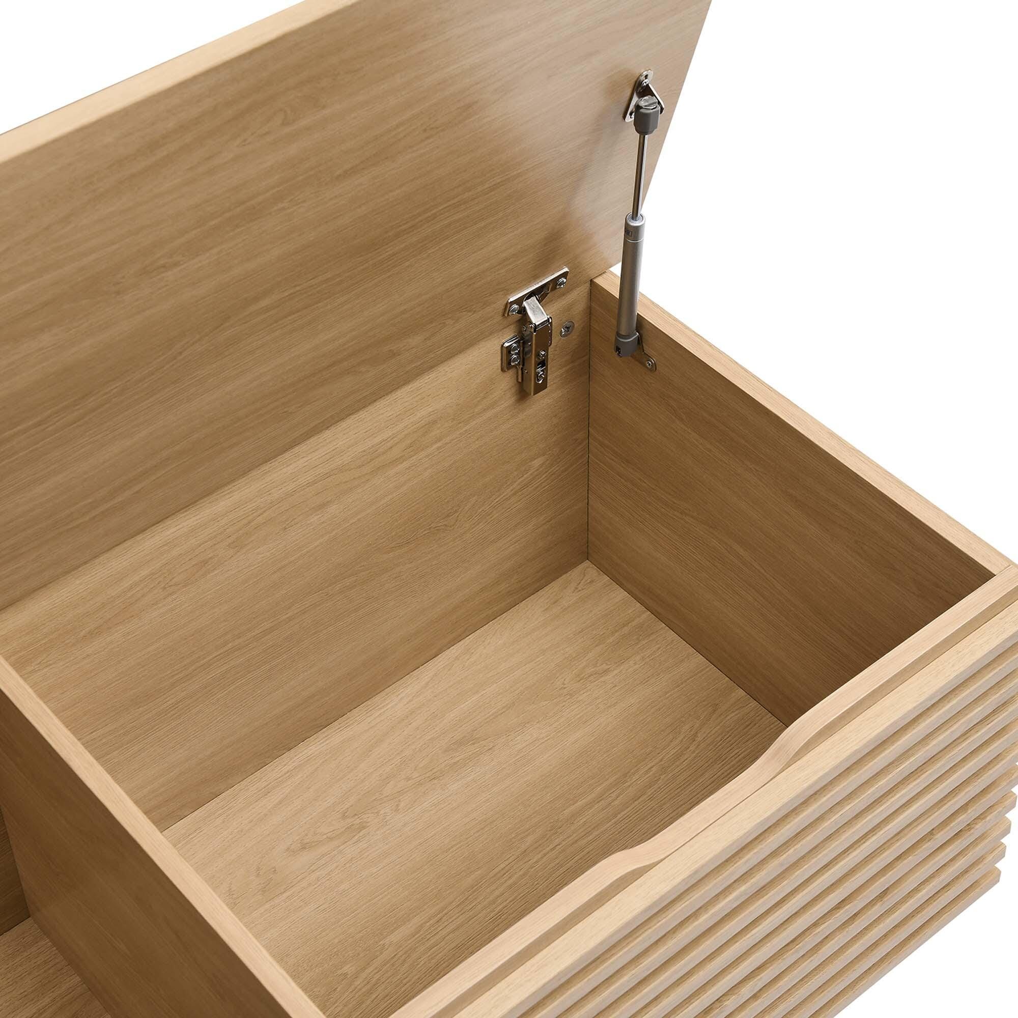 Modway Render Storage Bench, Oak, large