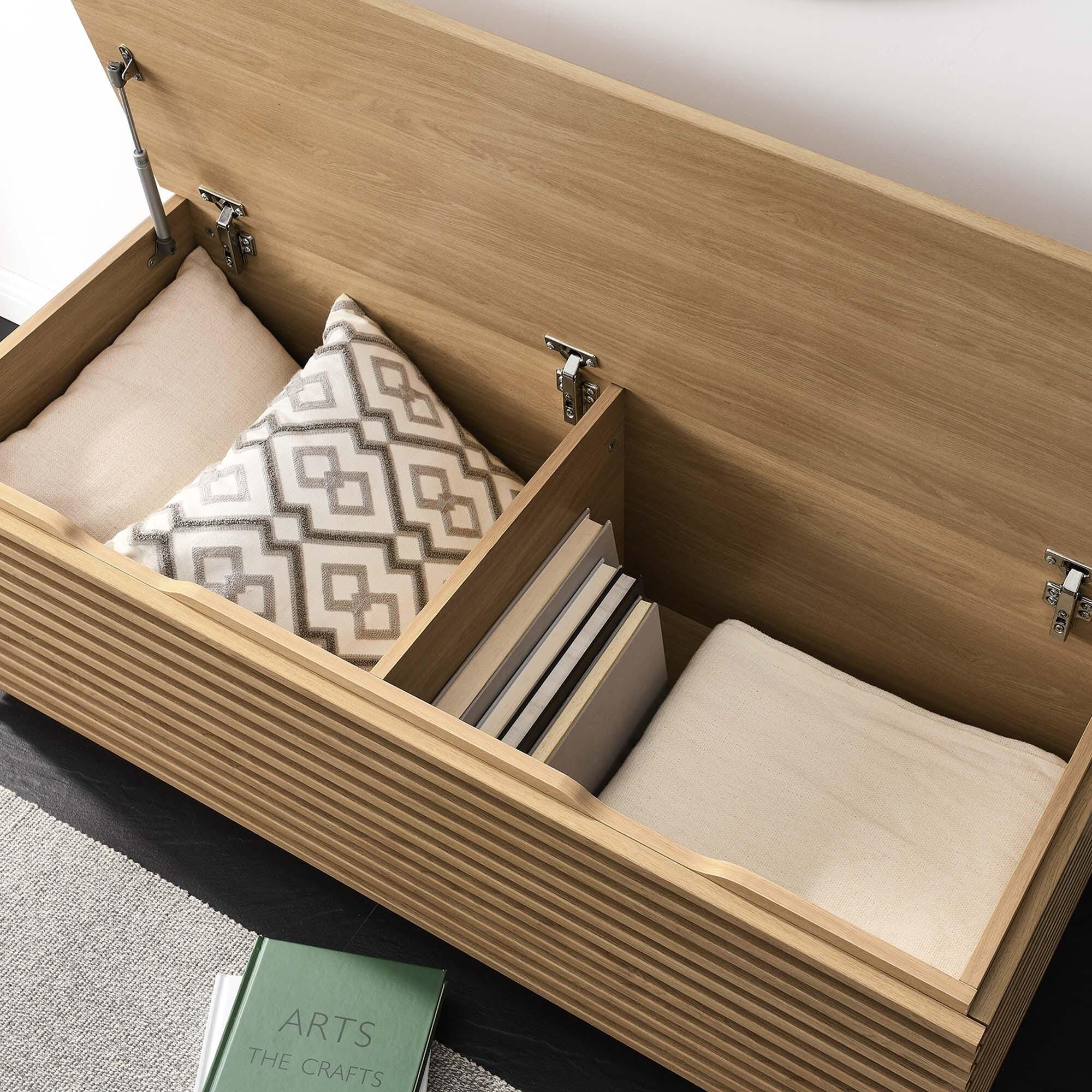 Modway Render Storage Bench, Oak, large