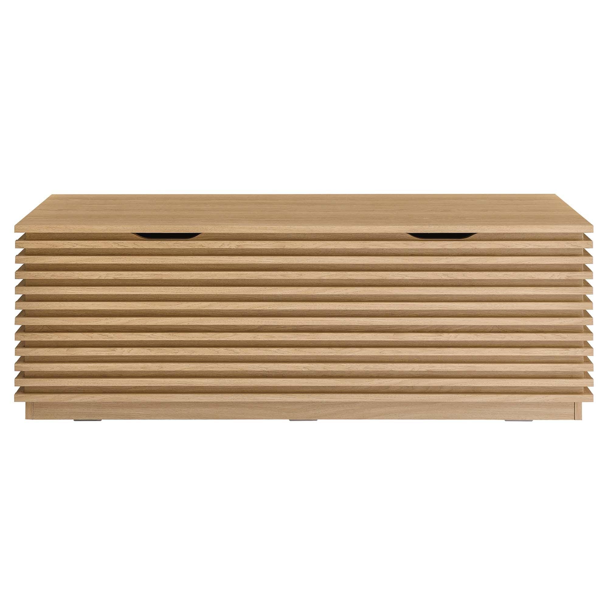 Modway Render Storage Bench, Oak, large