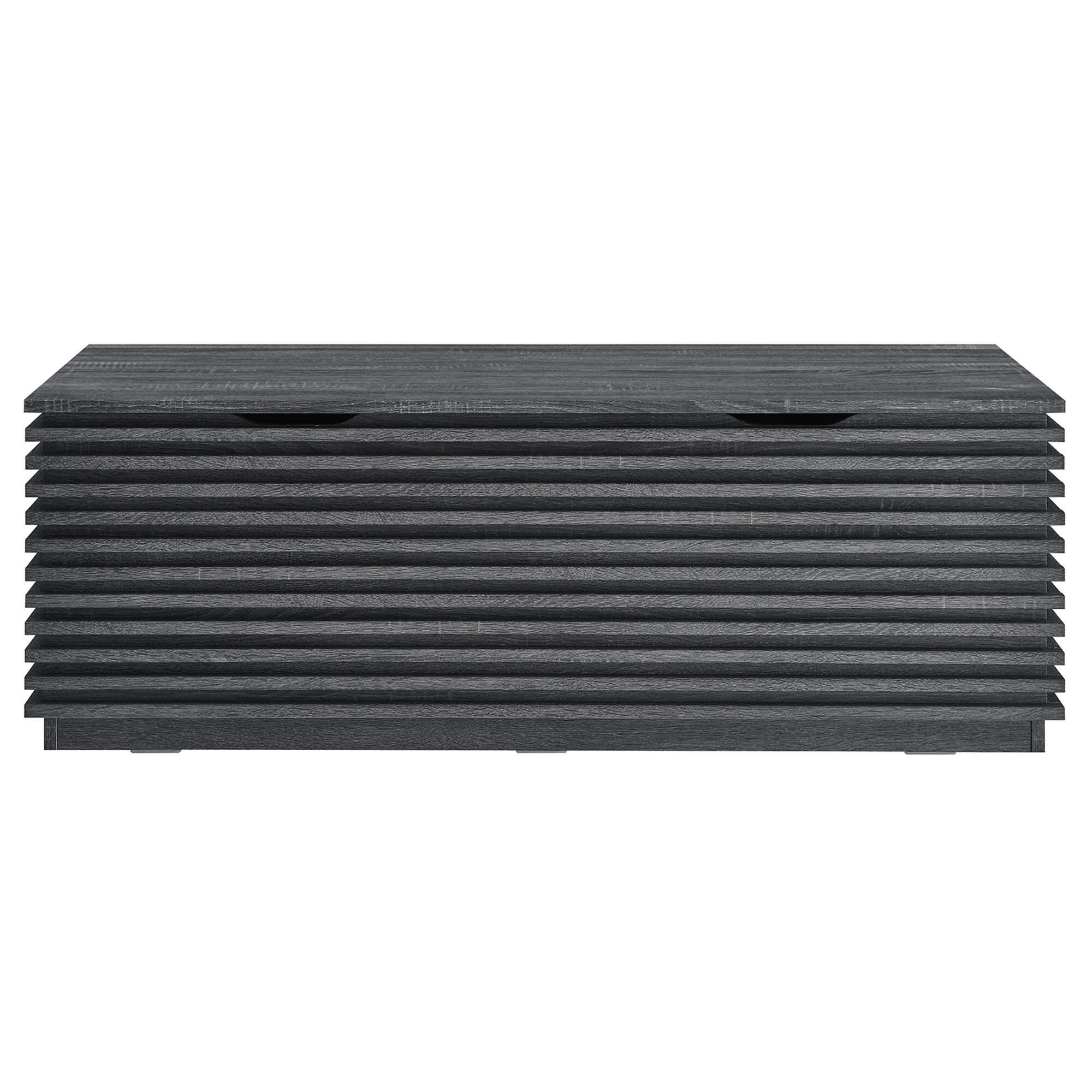 Modway Render Storage Bench, Charcoal, large
