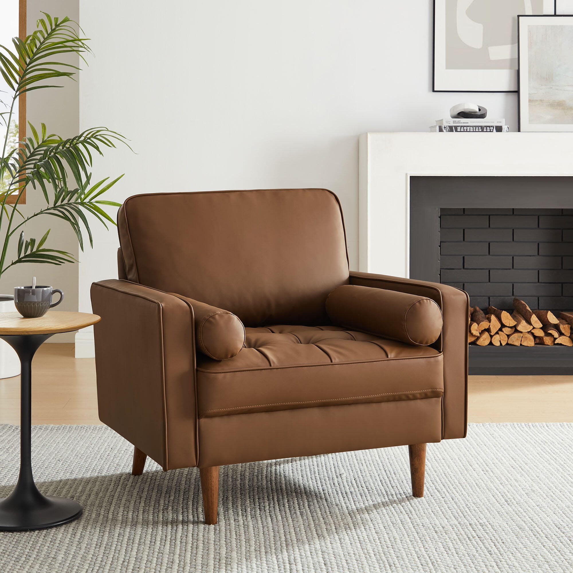 Modway Valour Accent Chair, Brown, rollover