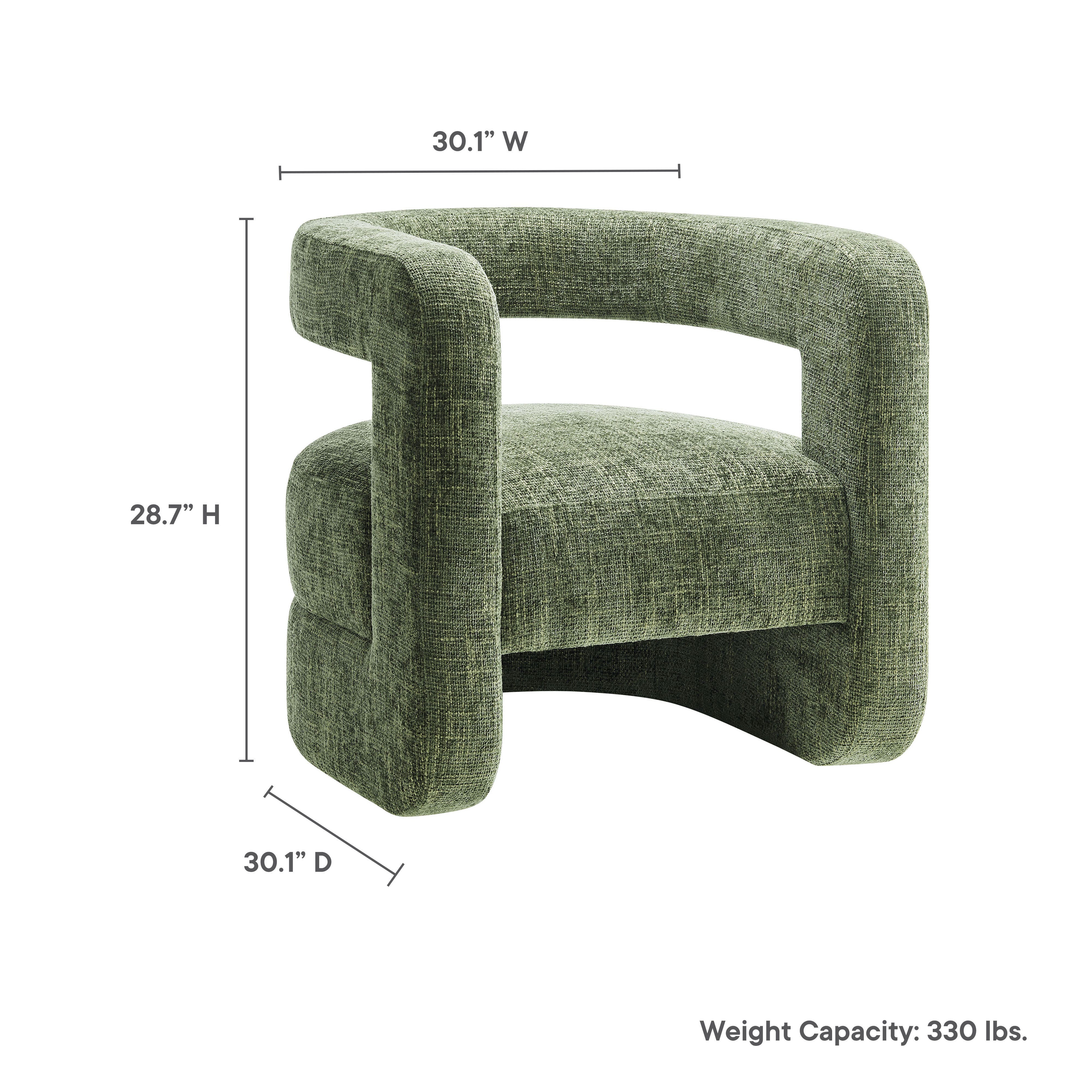 Modway Jaylin Accent Chair, Basil, large