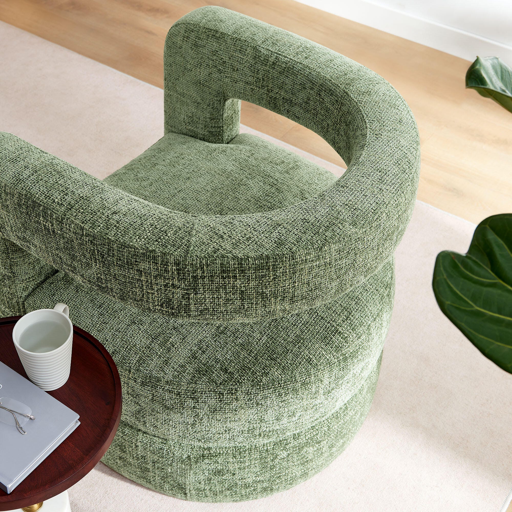 Modway Jaylin Accent Chair, Basil, large