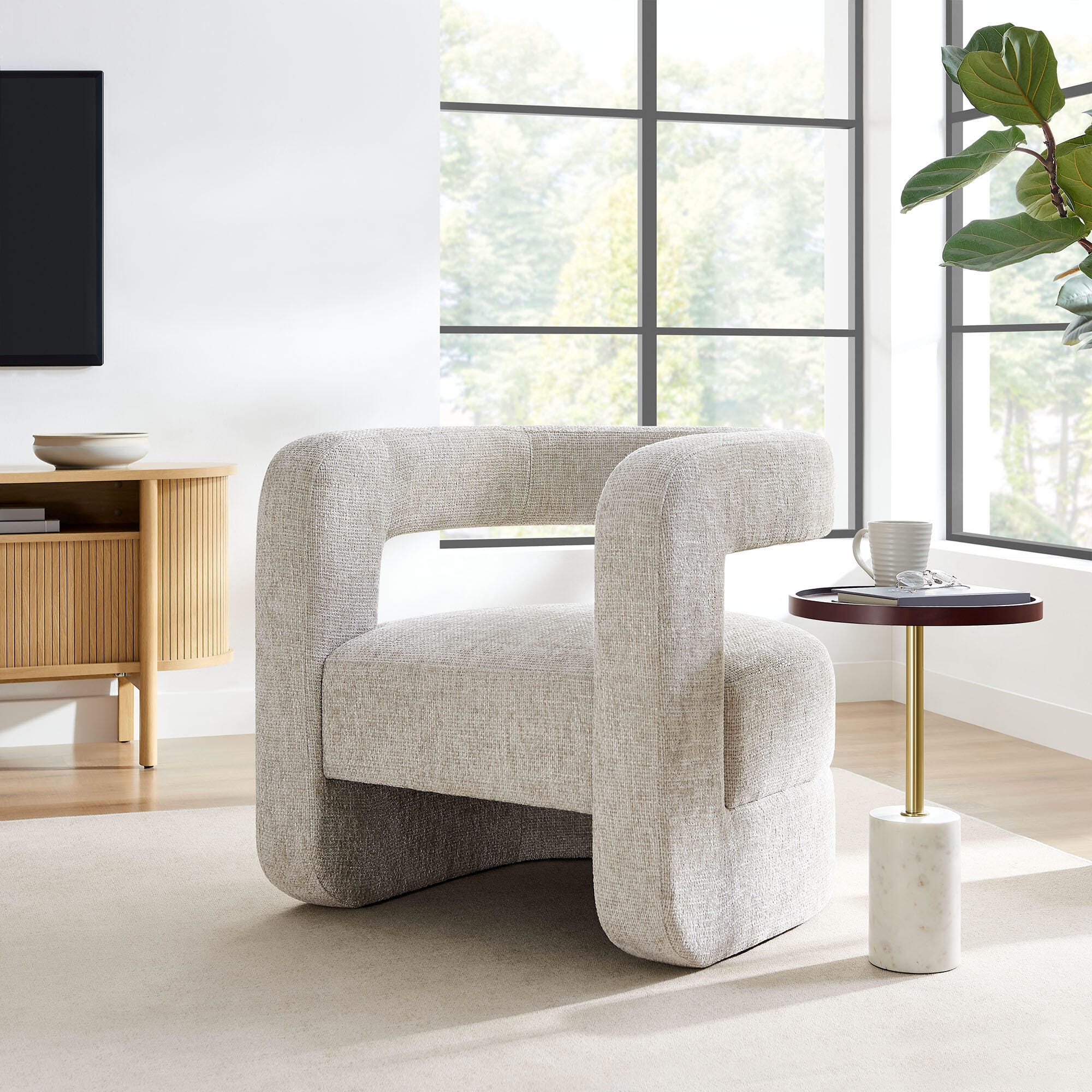 Modway Jaylin Accent Chair, Dove Gray, rollover