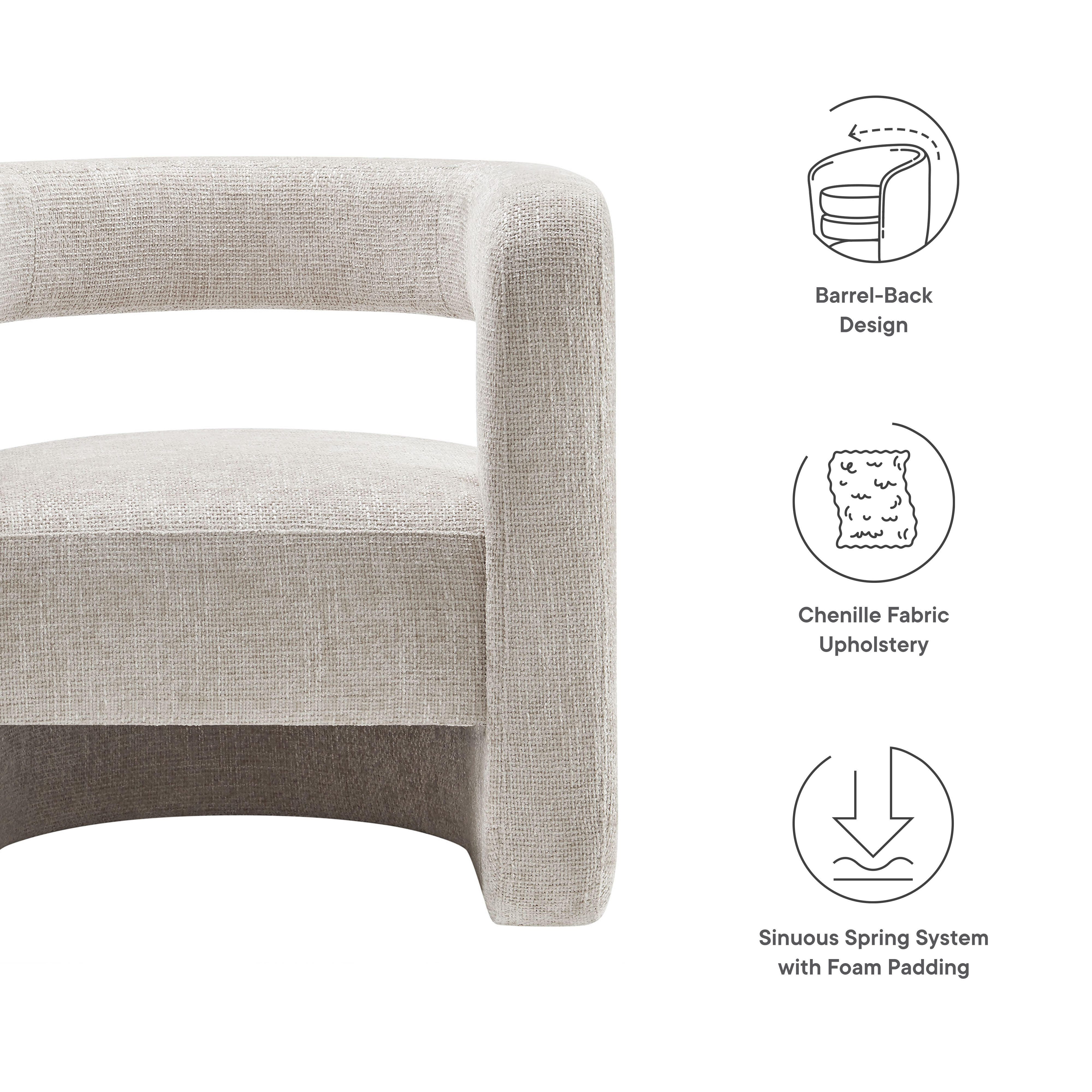 Modway Jaylin Accent Chair, Dove Gray, large