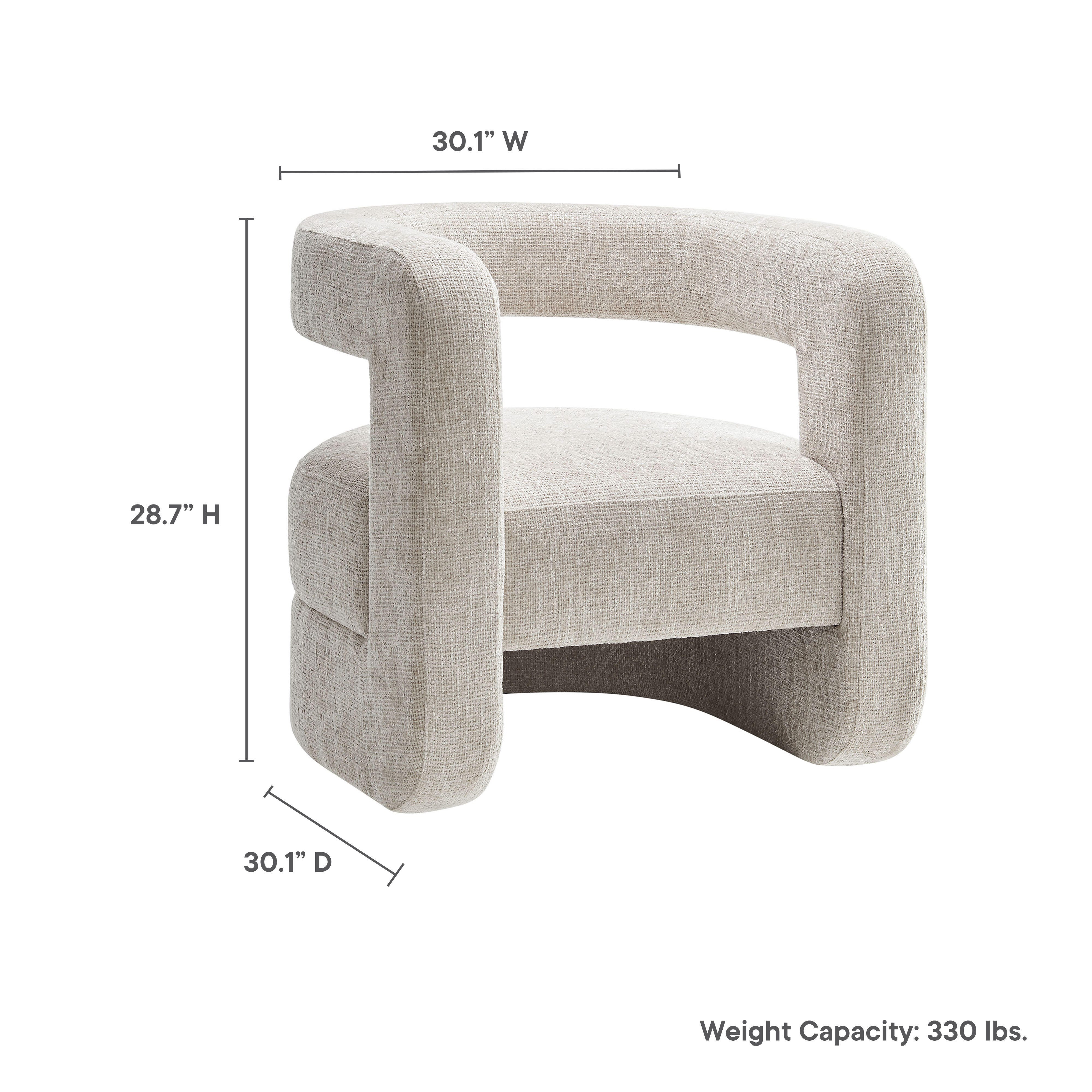 Modway Jaylin Accent Chair, Dove Gray, large
