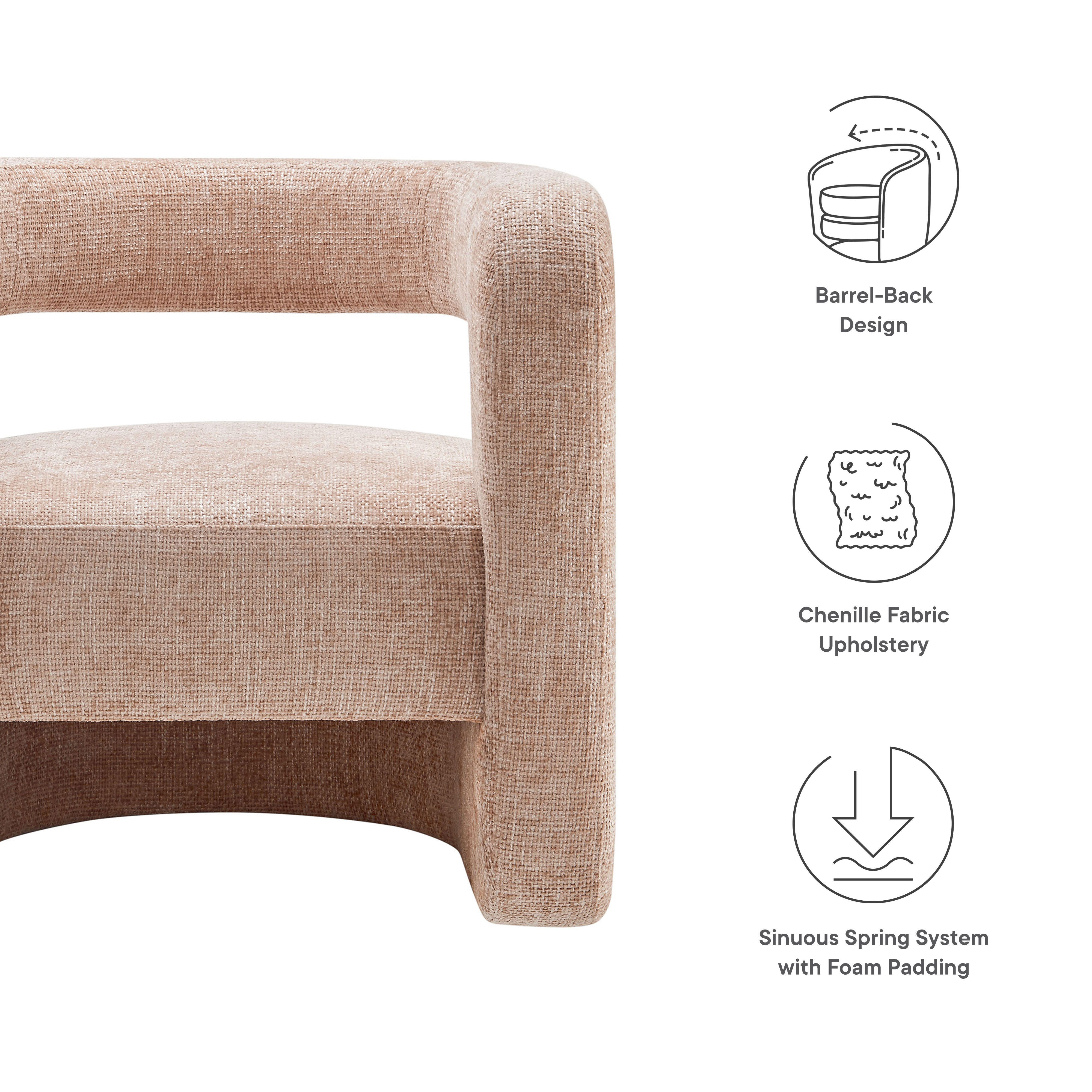 Modway Jaylin Accent Chair, Light Taupe, large