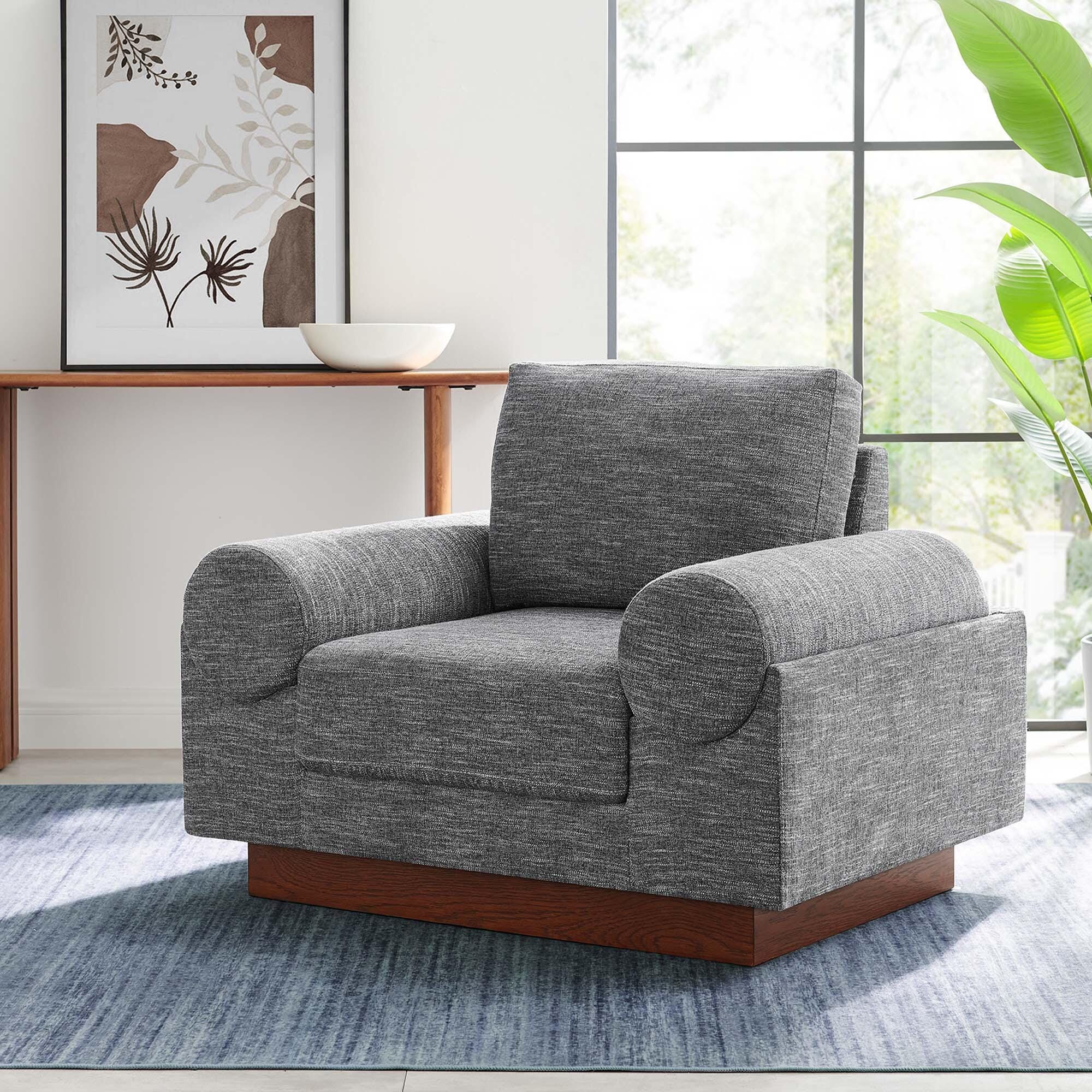 Modway Oasis Accent Chair, Gray, rollover