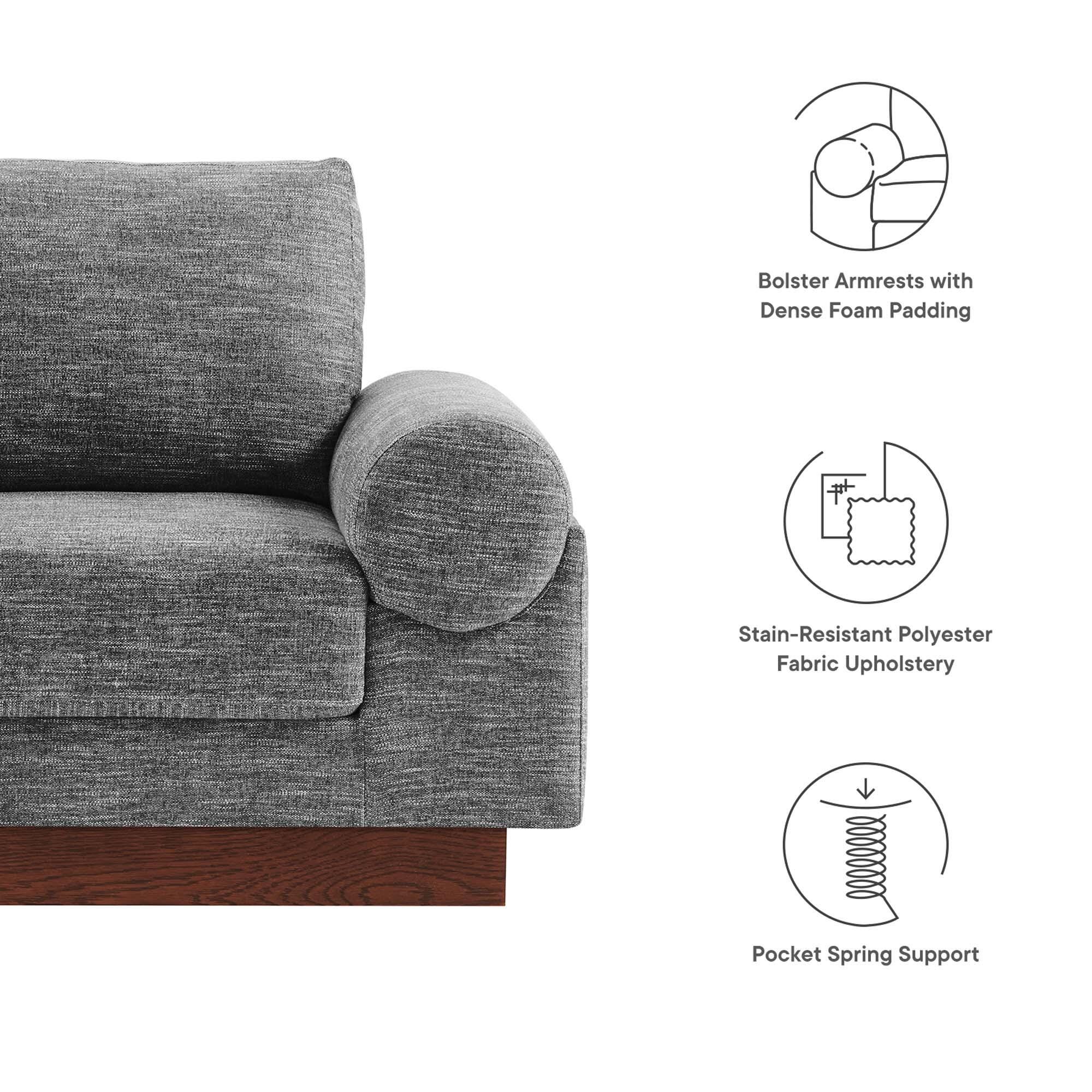 Modway Oasis Accent Chair, Gray, large