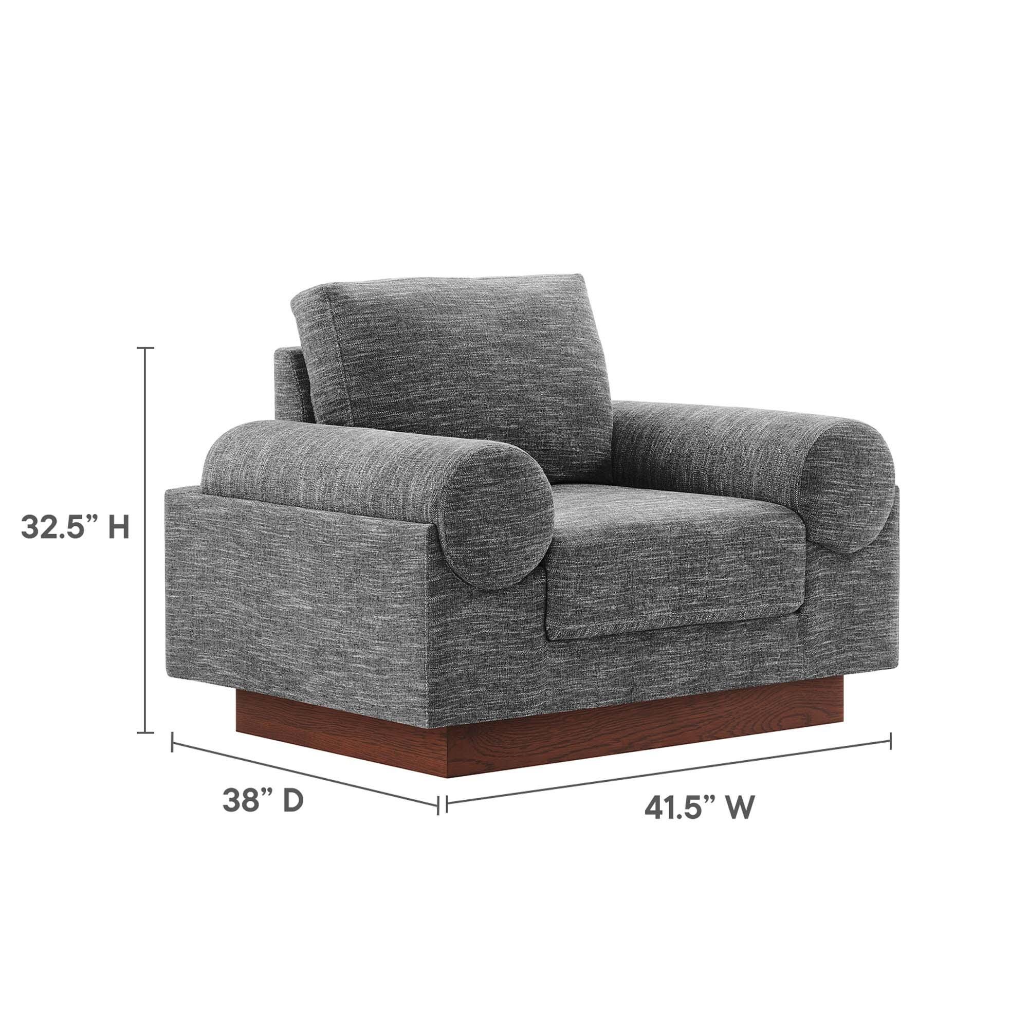 Modway Oasis Accent Chair, Gray, large