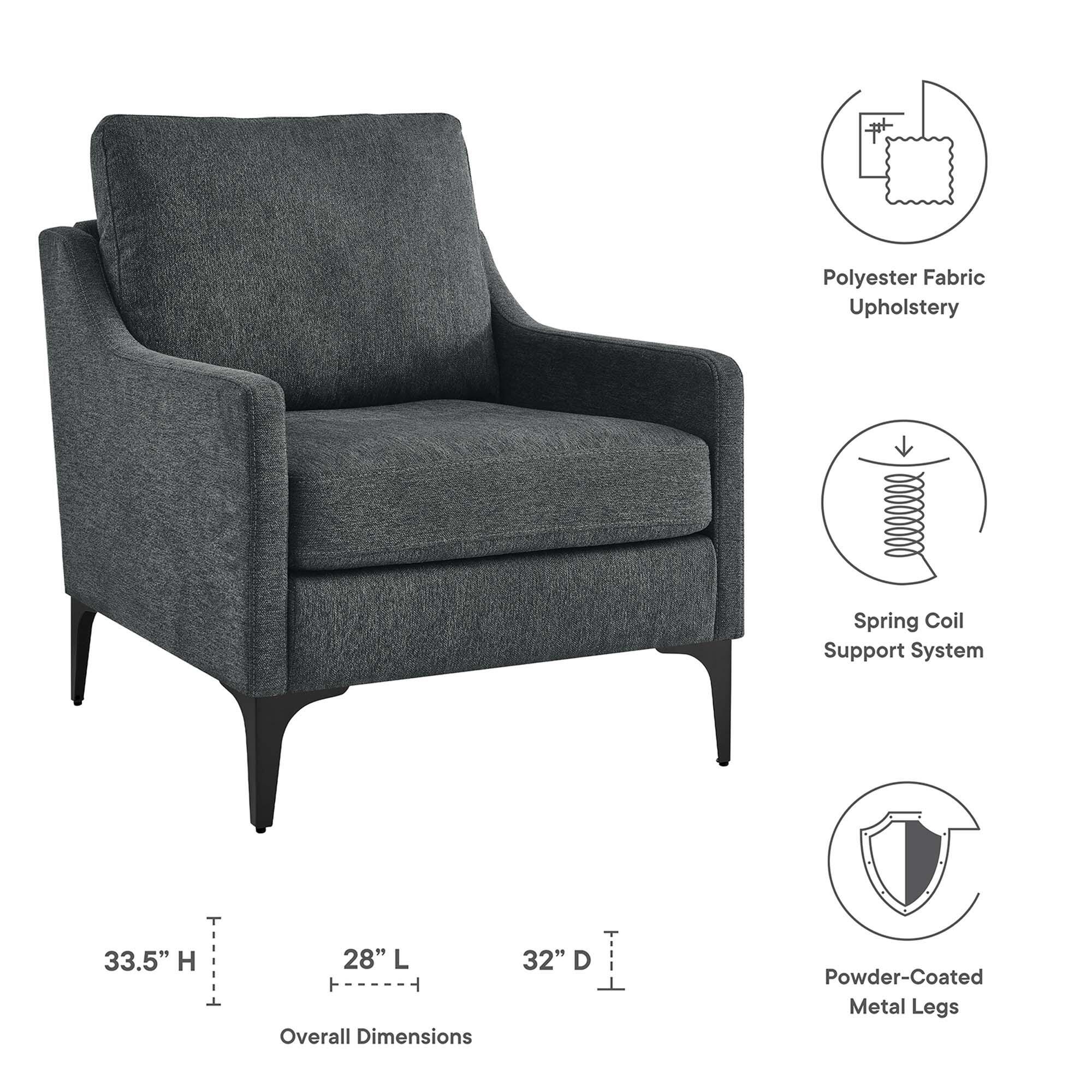 Modway Corland Solid Accent Chair, , large