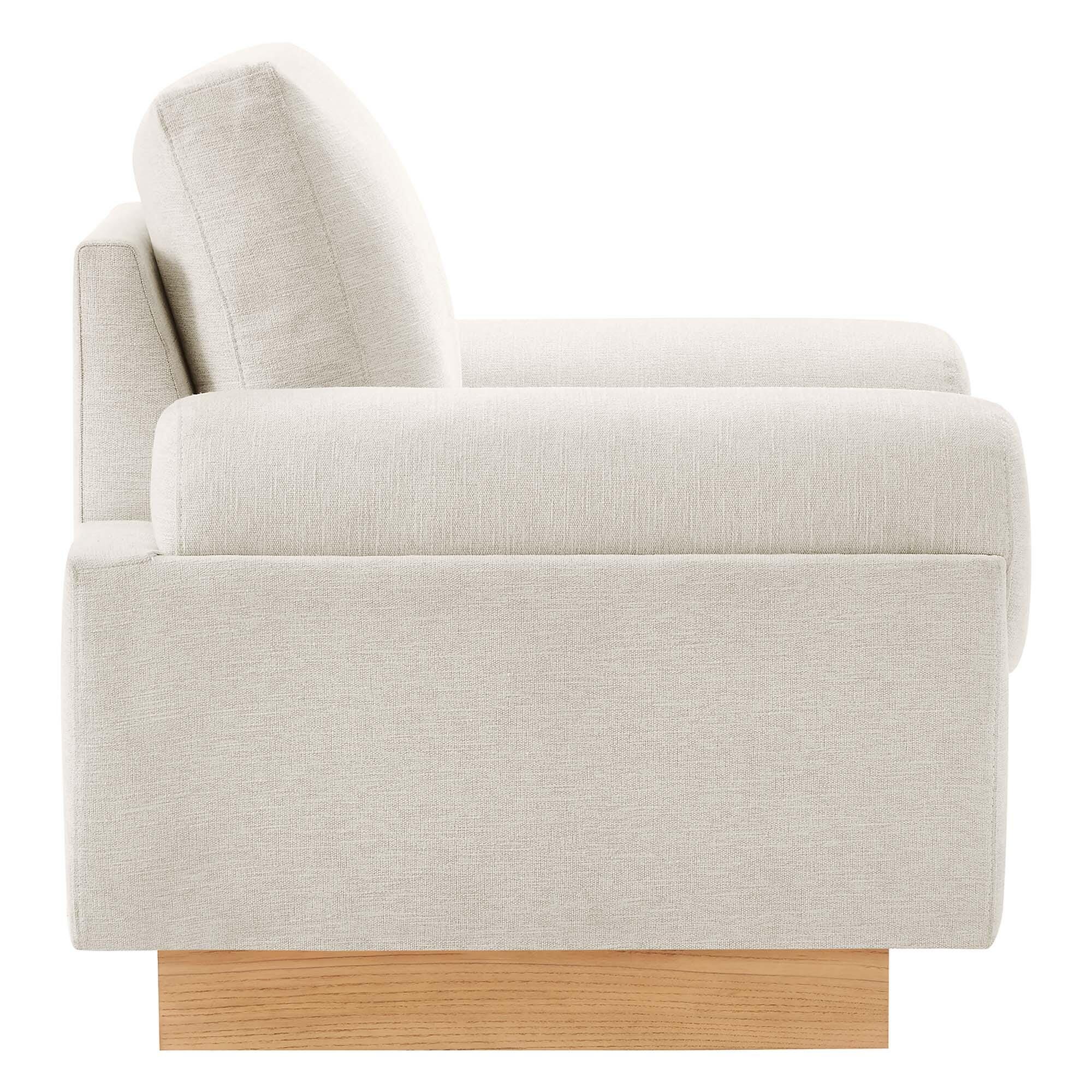 Modway Oasis Accent Chair, Ivory/White, large
