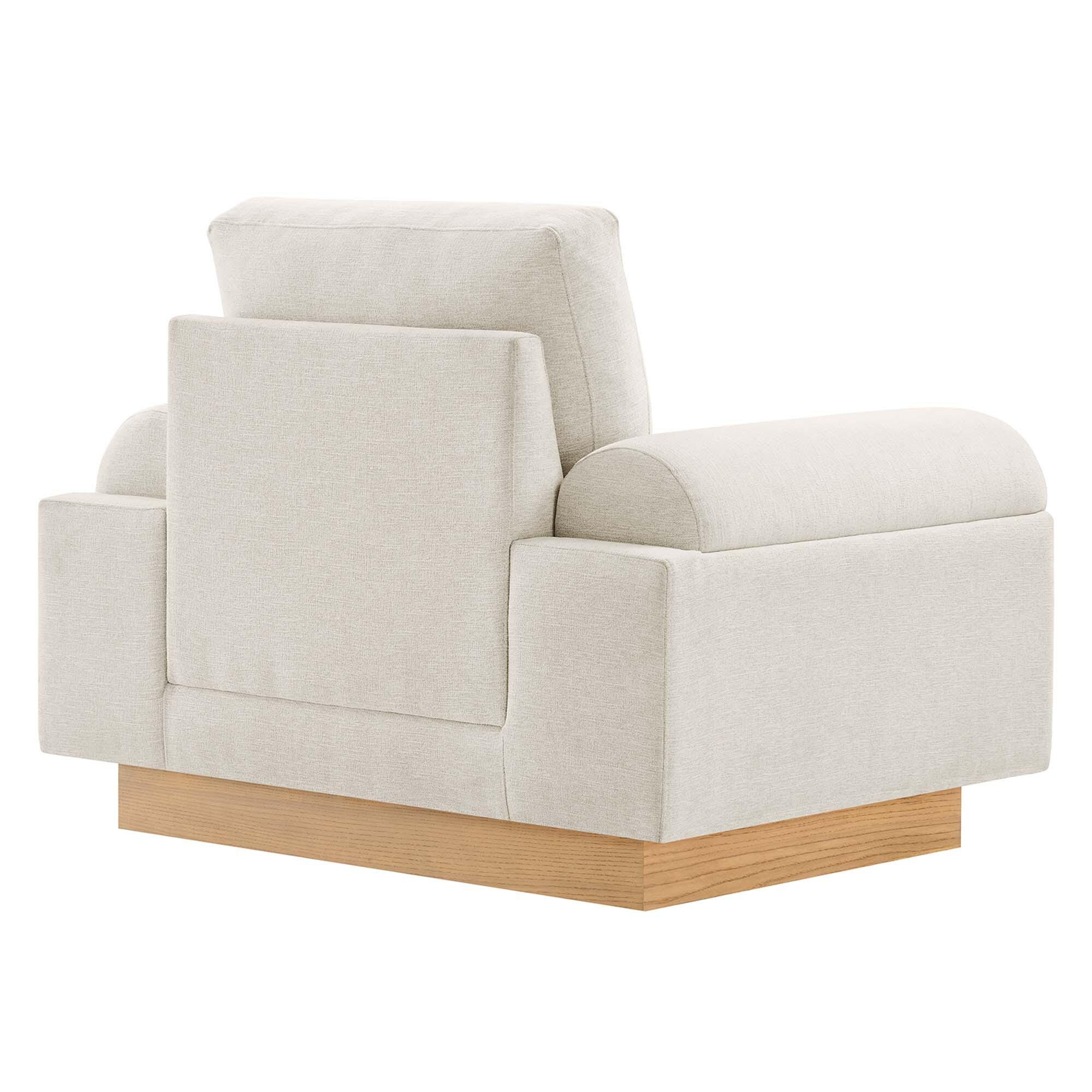 Modway Oasis Accent Chair, Ivory/White, large