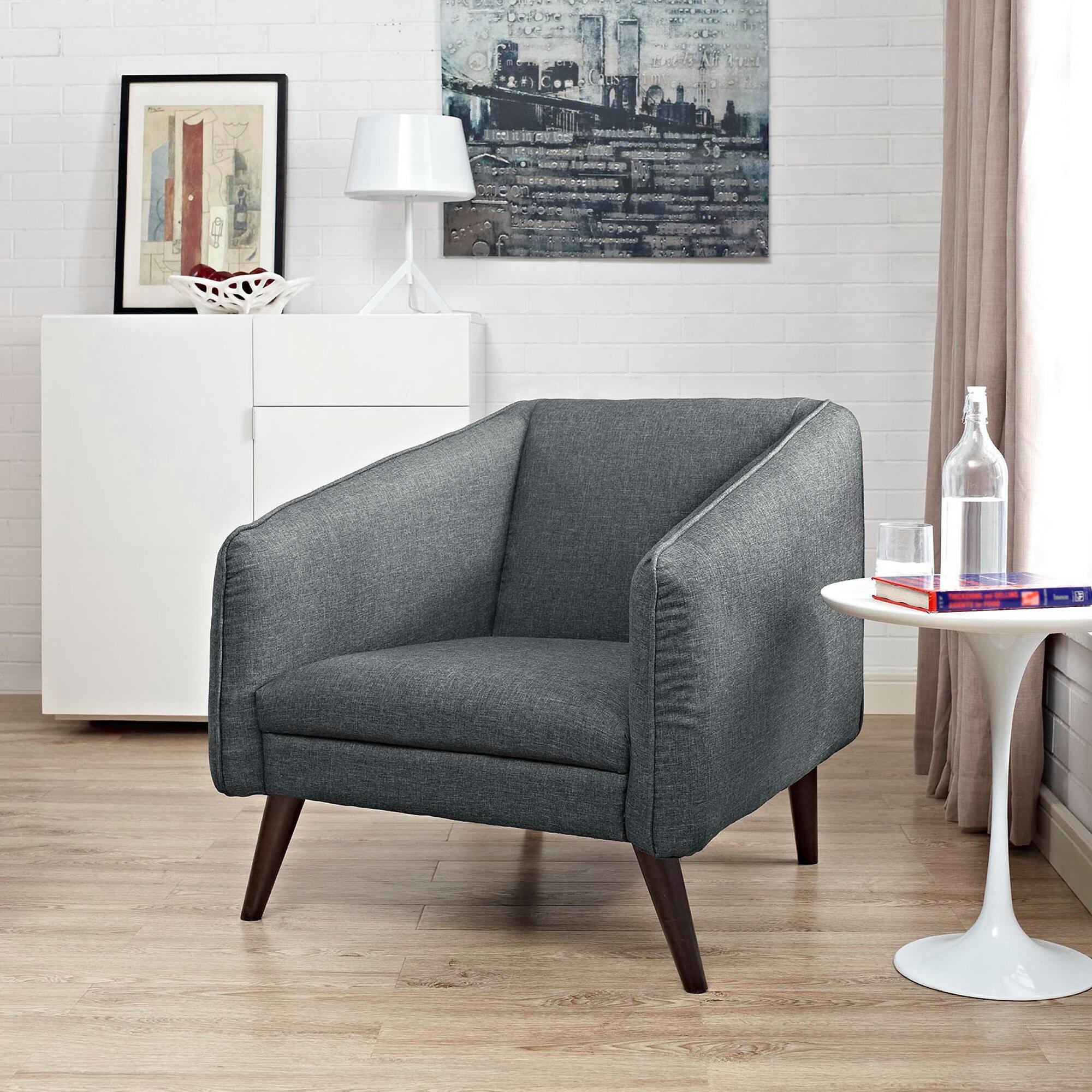 Modway Slide Accent Chair, Gray, rollover