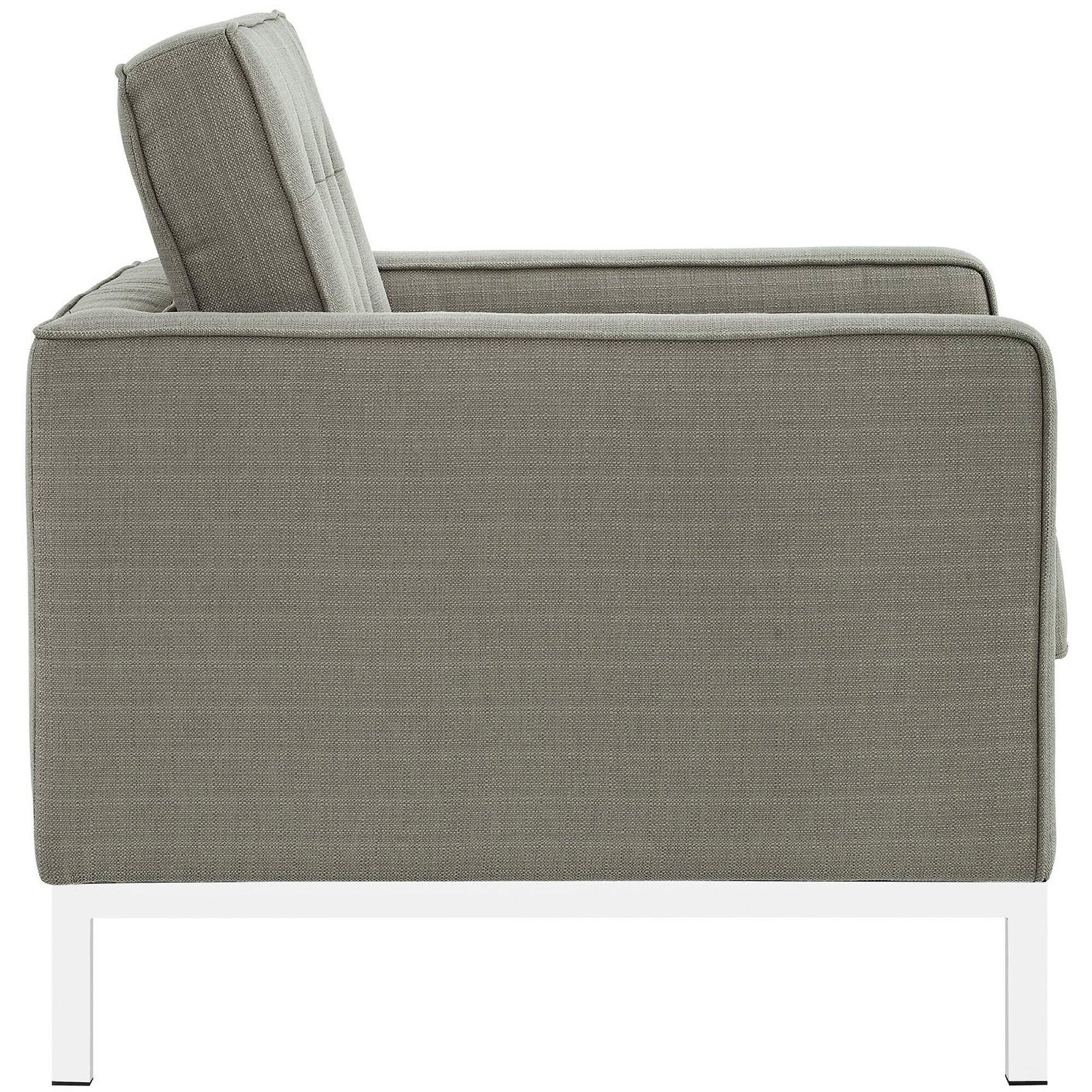 Modway Loft Solid Accent Chair, Gray, large
