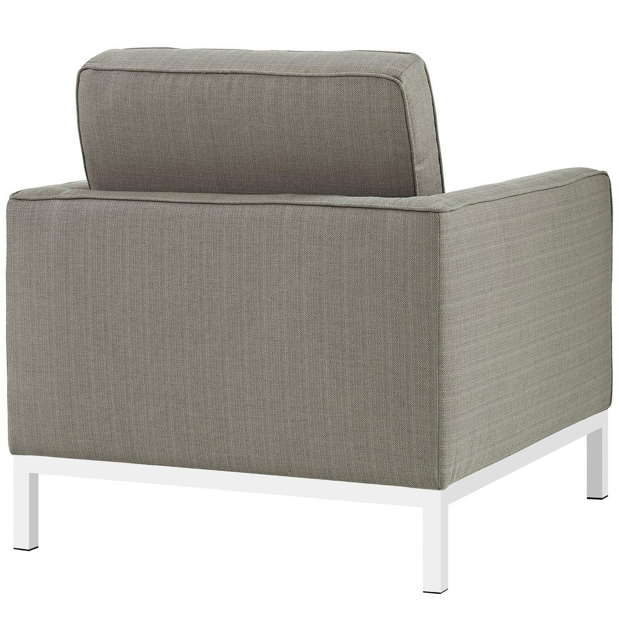 Modway Loft Solid Accent Chair, Gray, large