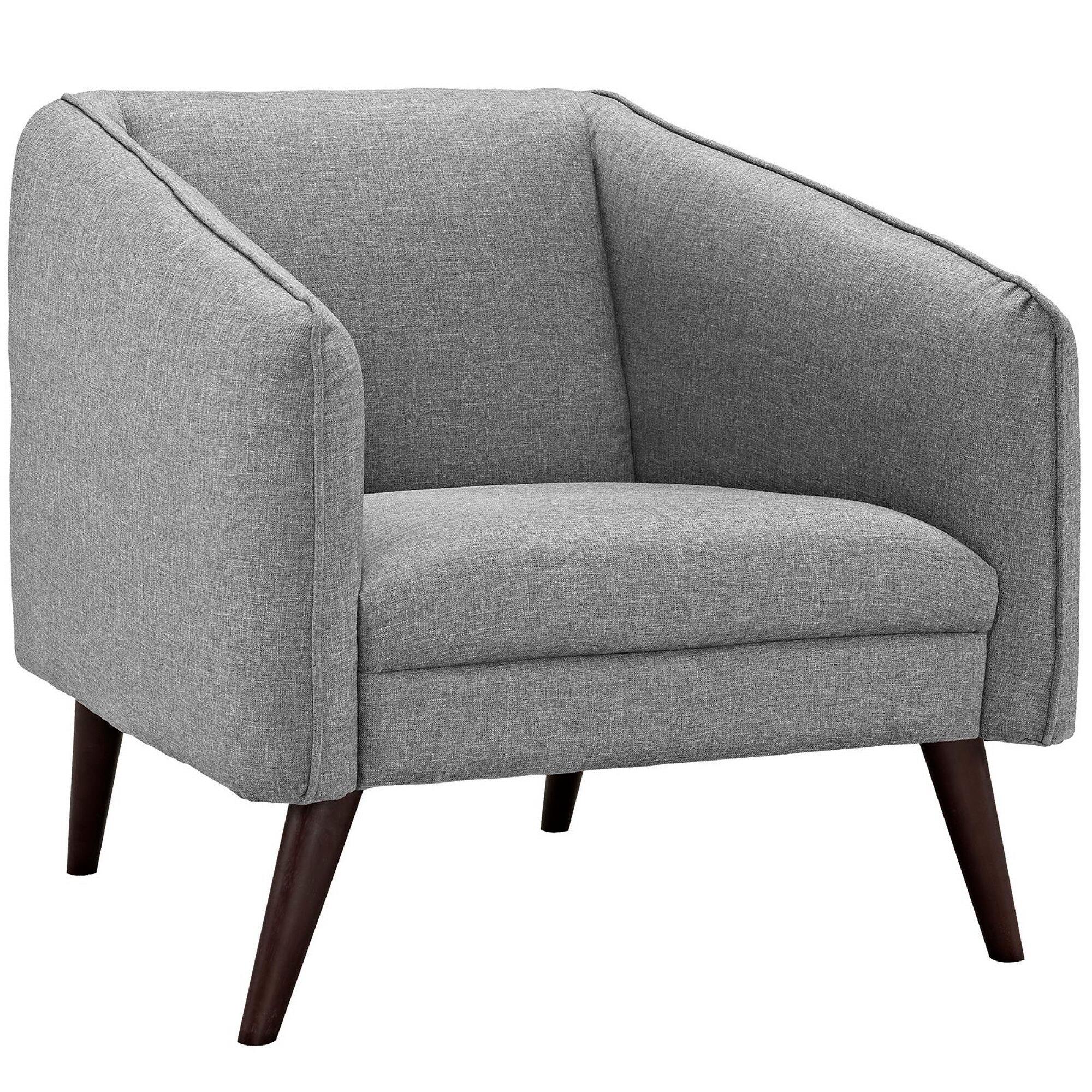 Modway Slide Accent Chair, Light Gray, large