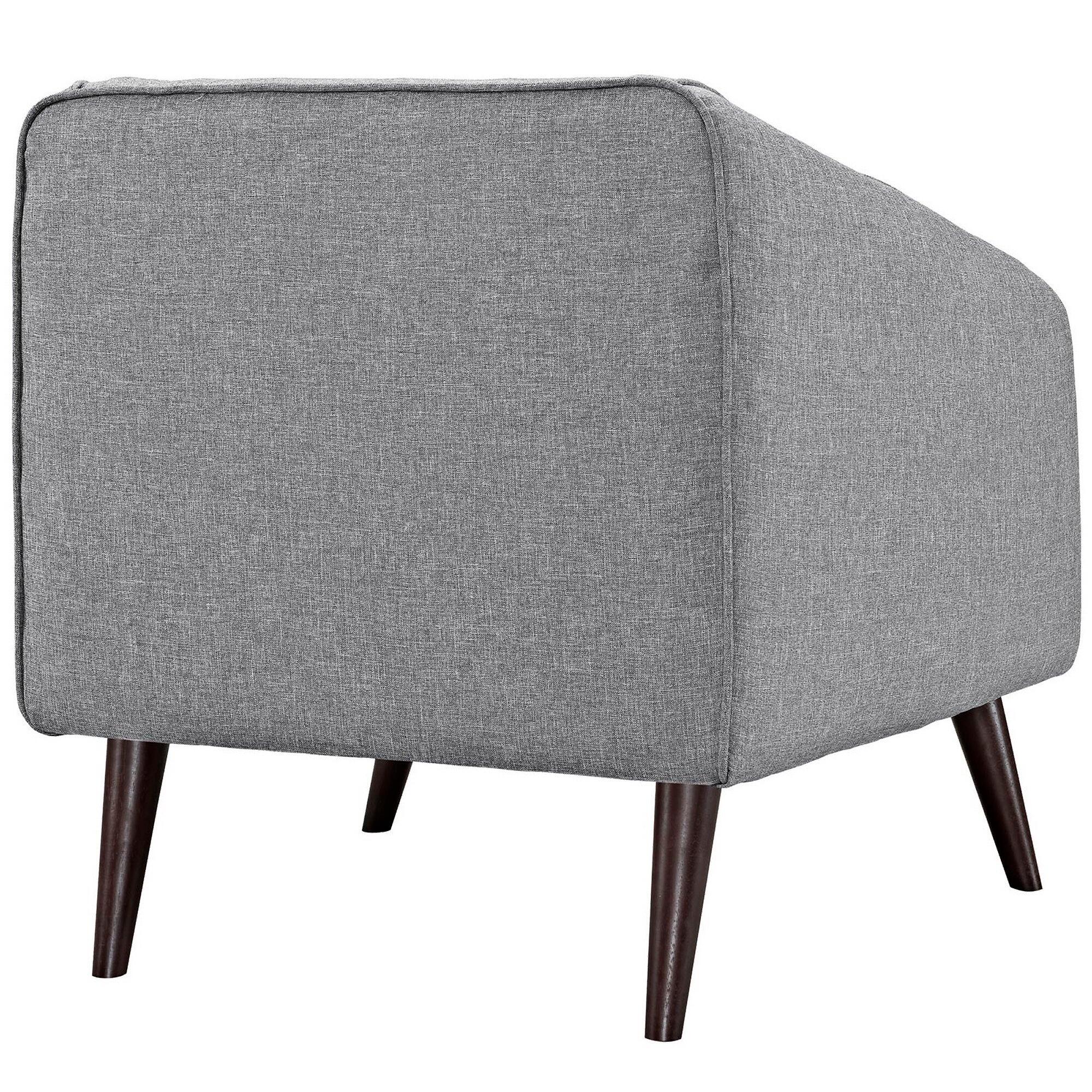 Modway Slide Accent Chair, Light Gray, large