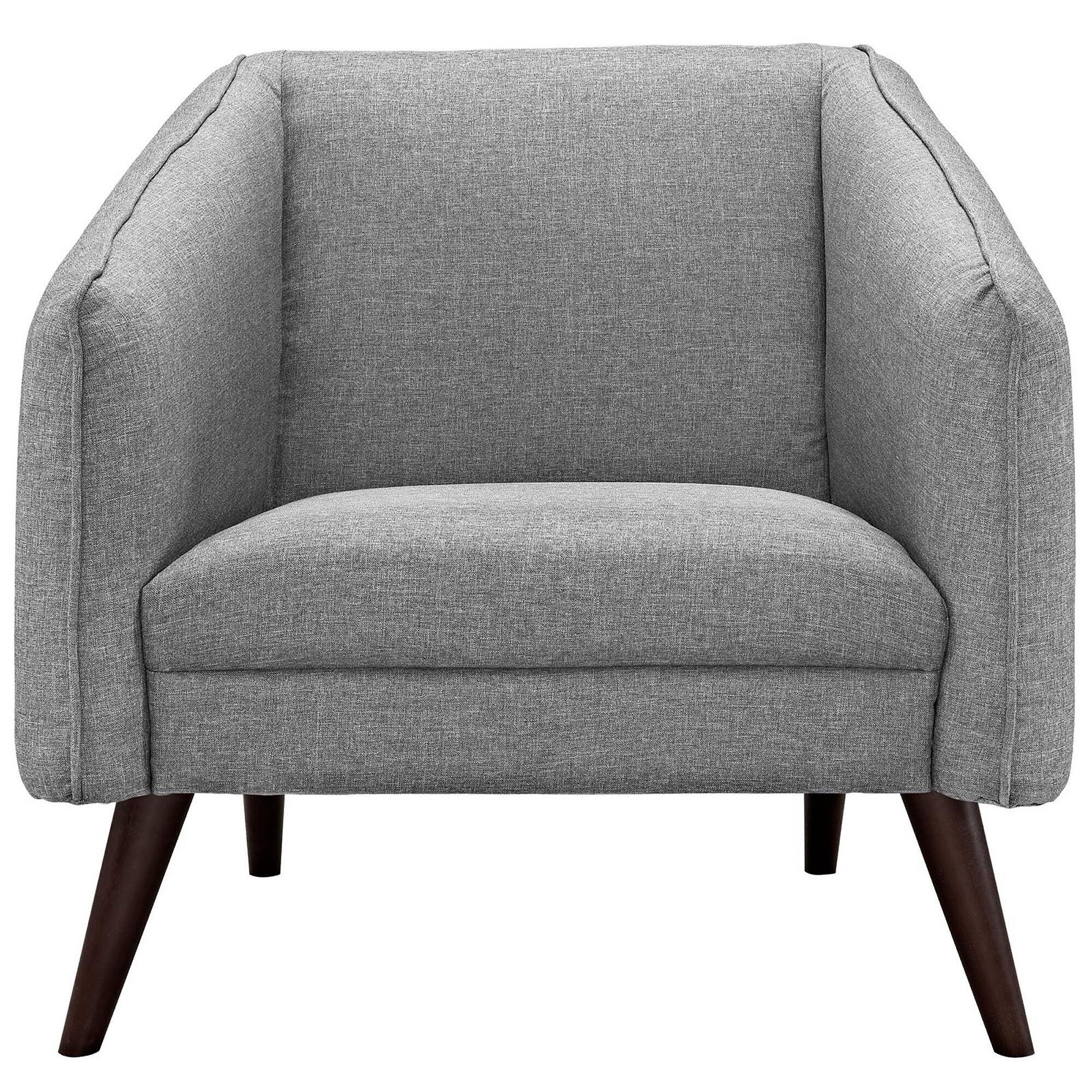 Modway Slide Accent Chair, Light Gray, large