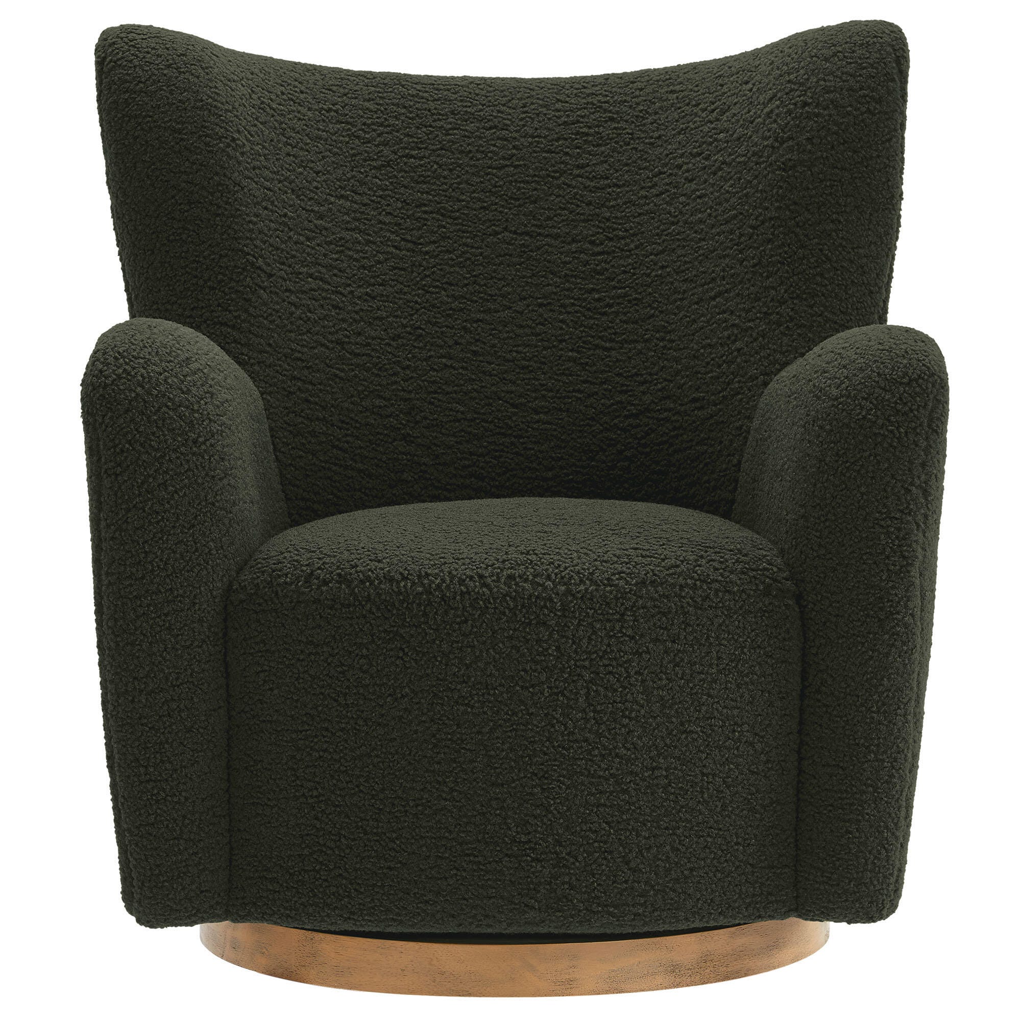 Modway Montrose Swivel Accent Chair, Fern/Walnut, large