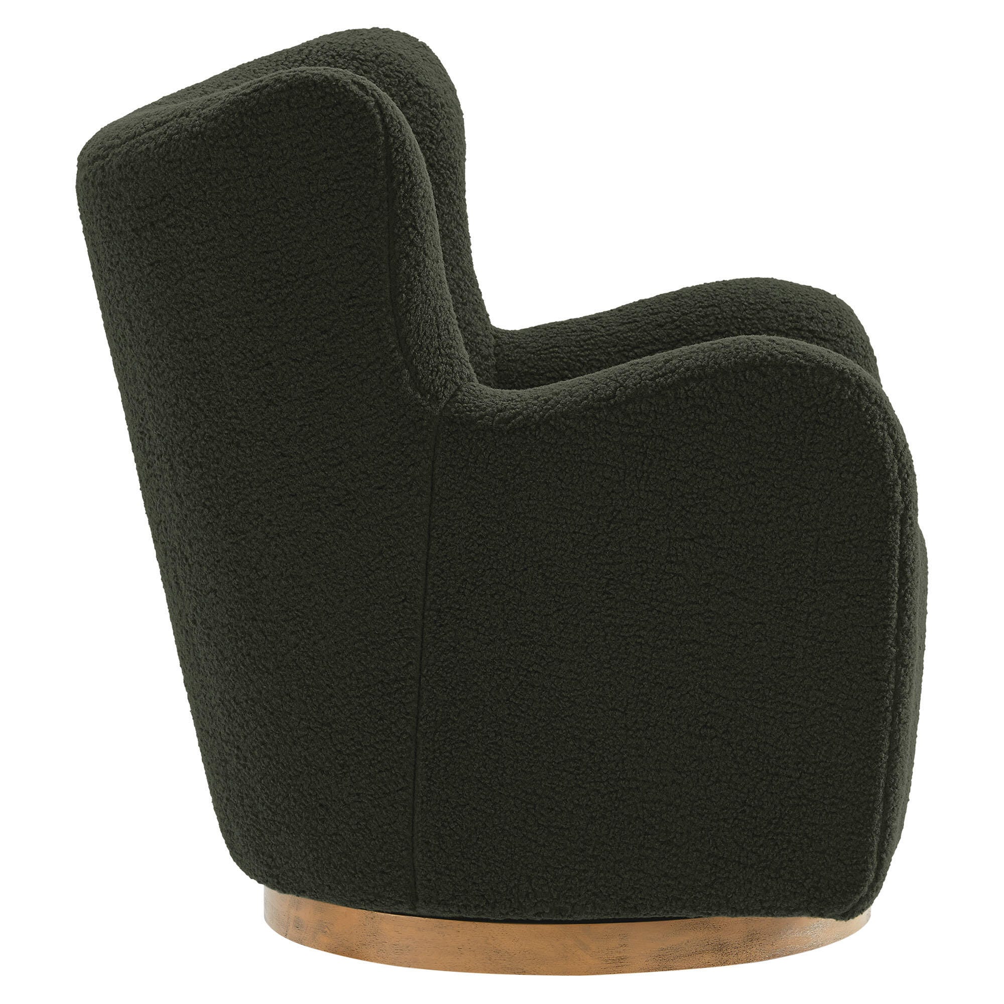 Modway Montrose Swivel Accent Chair, Fern/Walnut, large