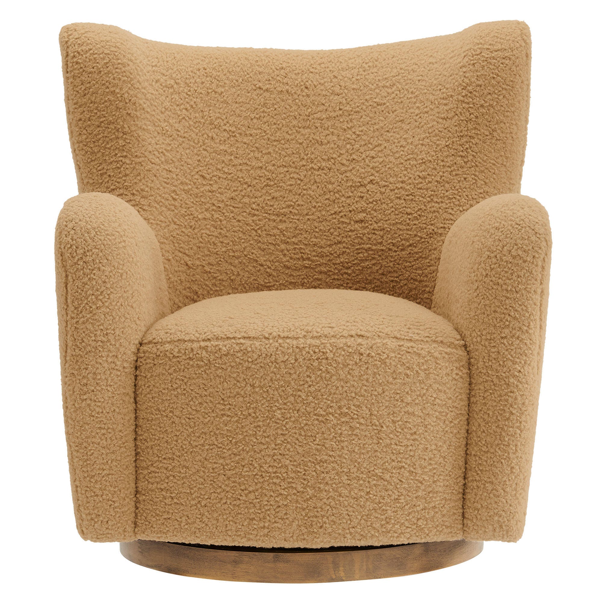 Modway Montrose Swivel Accent Chair, Camel/Walnut, large