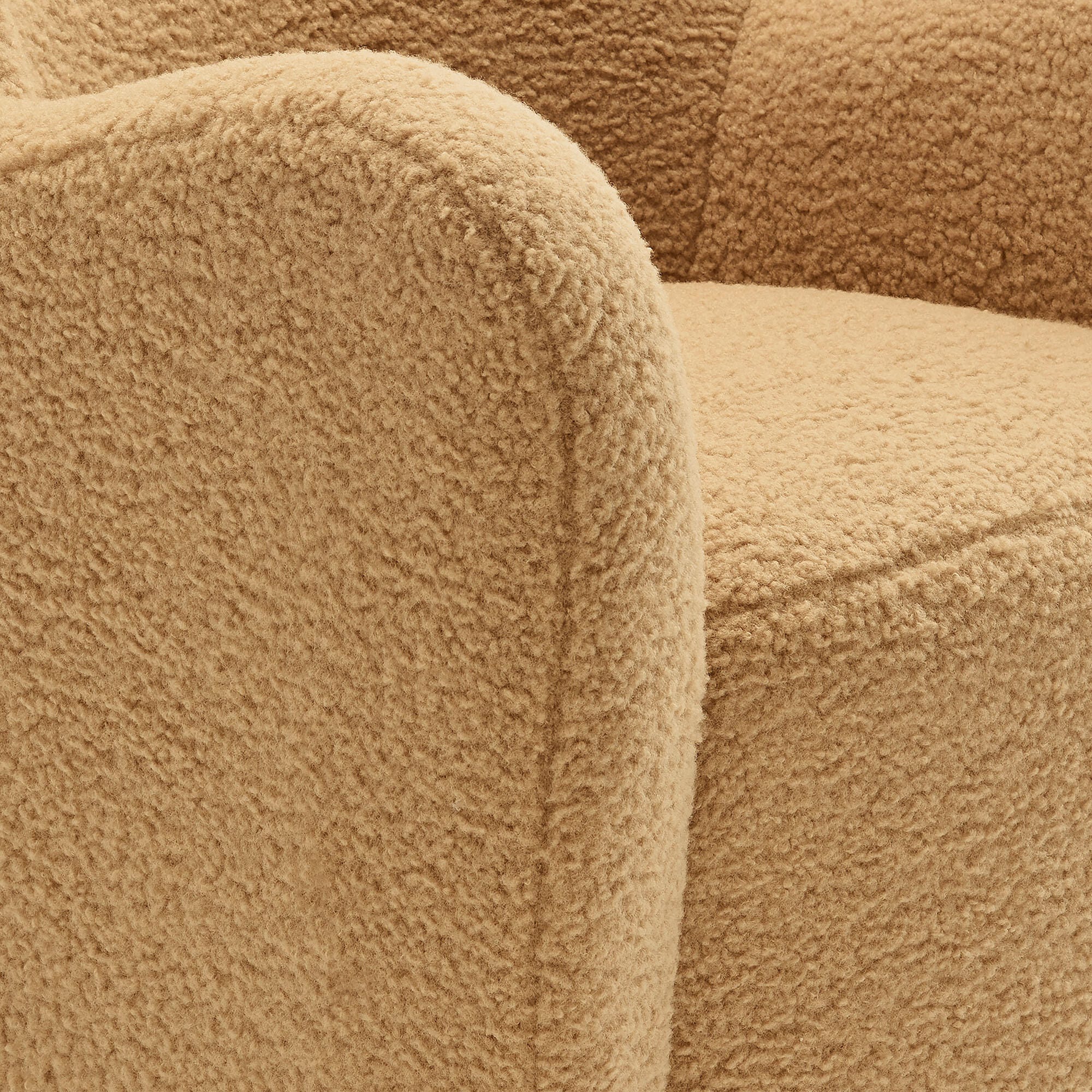 Modway Montrose Swivel Accent Chair, Camel/Walnut, large