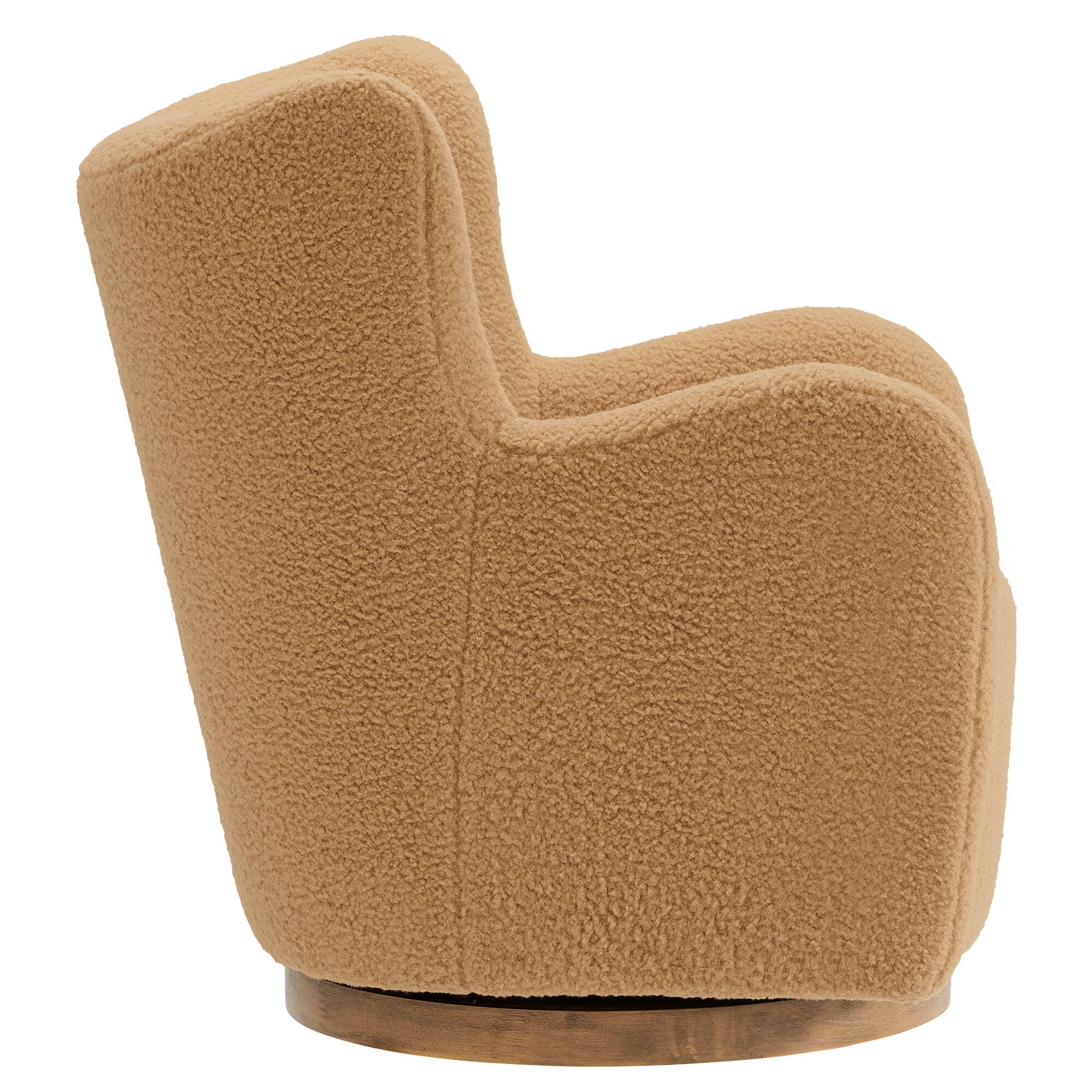 Modway Montrose Swivel Accent Chair, Camel/Walnut, large