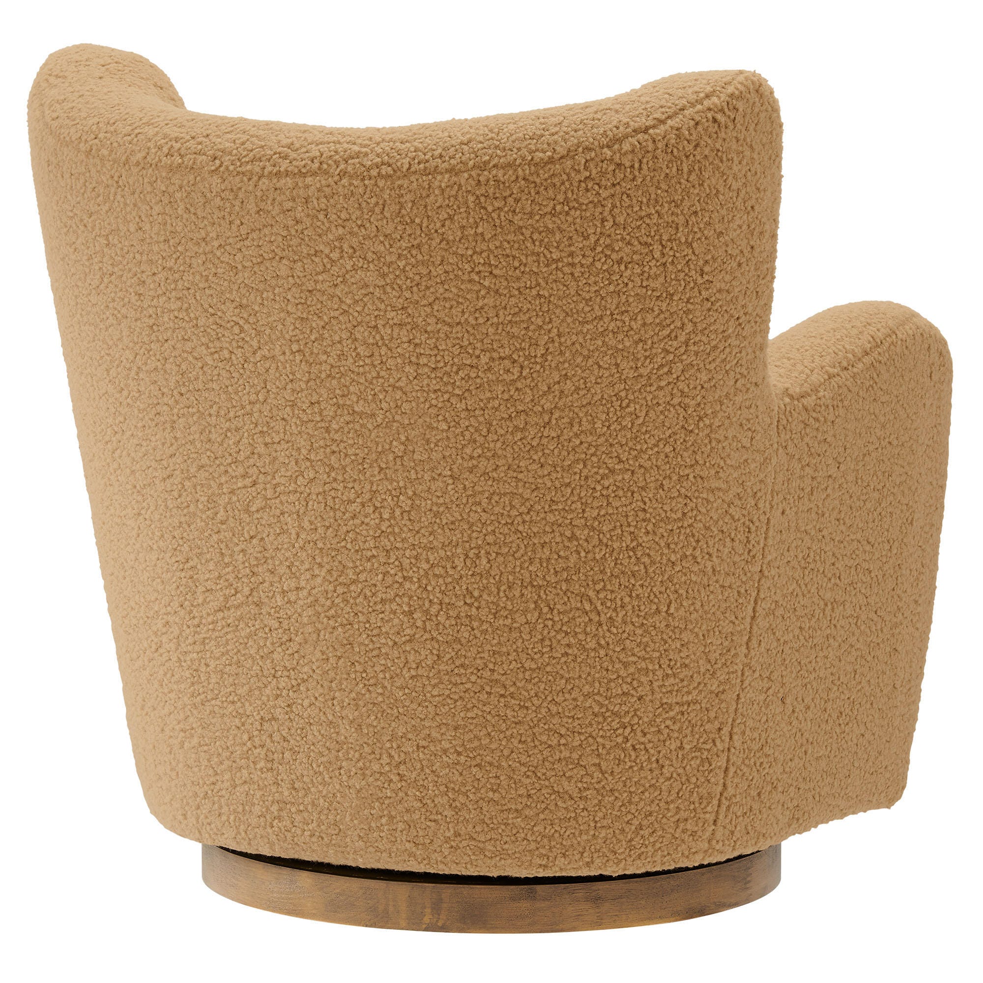 Modway Montrose Swivel Accent Chair, Camel/Walnut, large