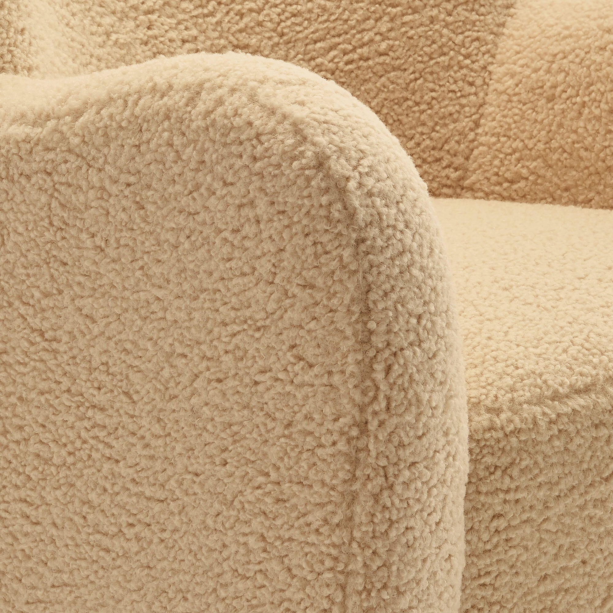 Modway Montrose Swivel Accent Chair, Ivory/Walnut, large