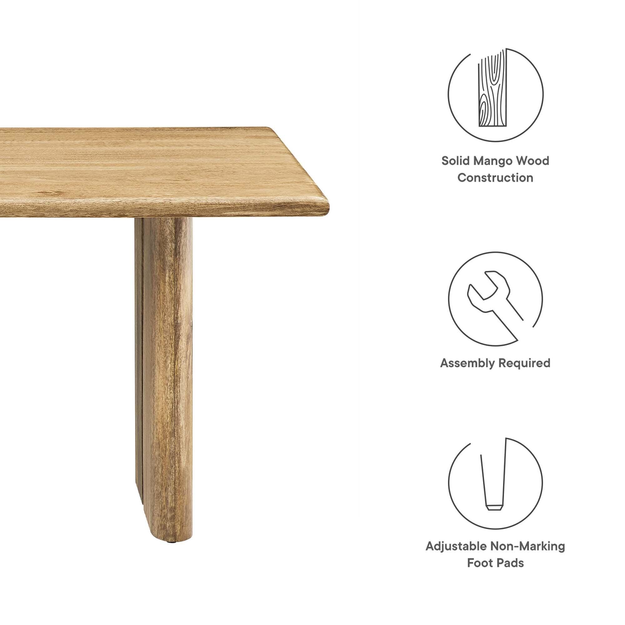 Modway Amistad Coffee Table, Oak, large