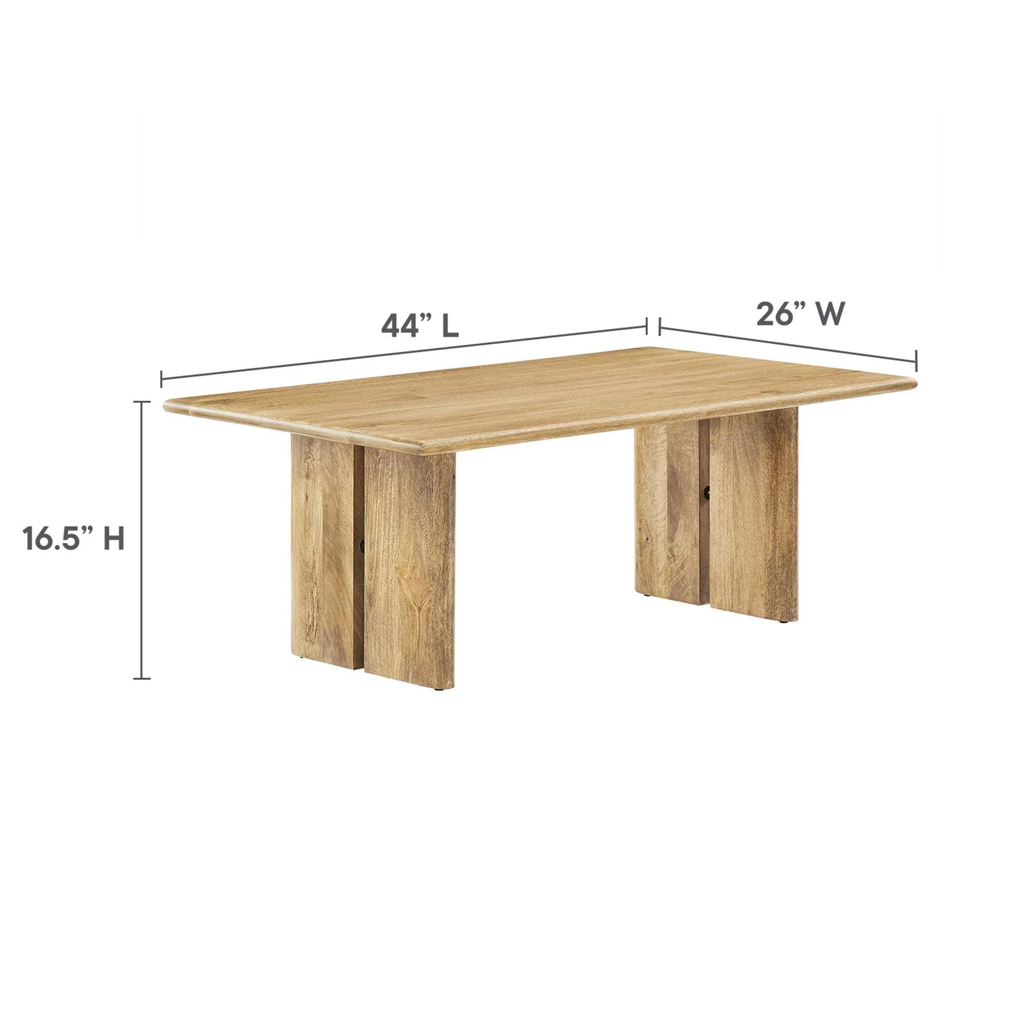 Modway Amistad Coffee Table, Oak, large