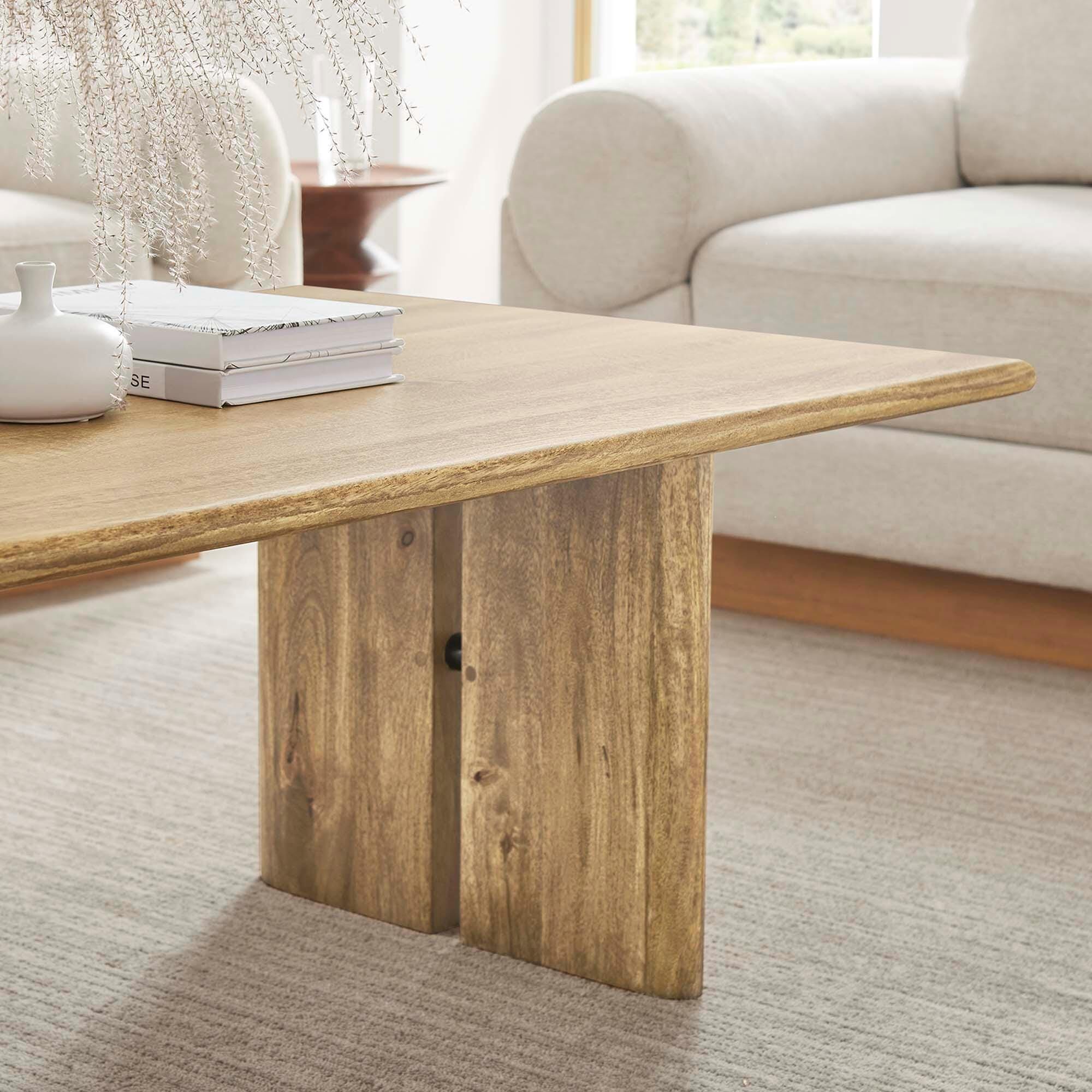 Modway Amistad Coffee Table, Oak, large