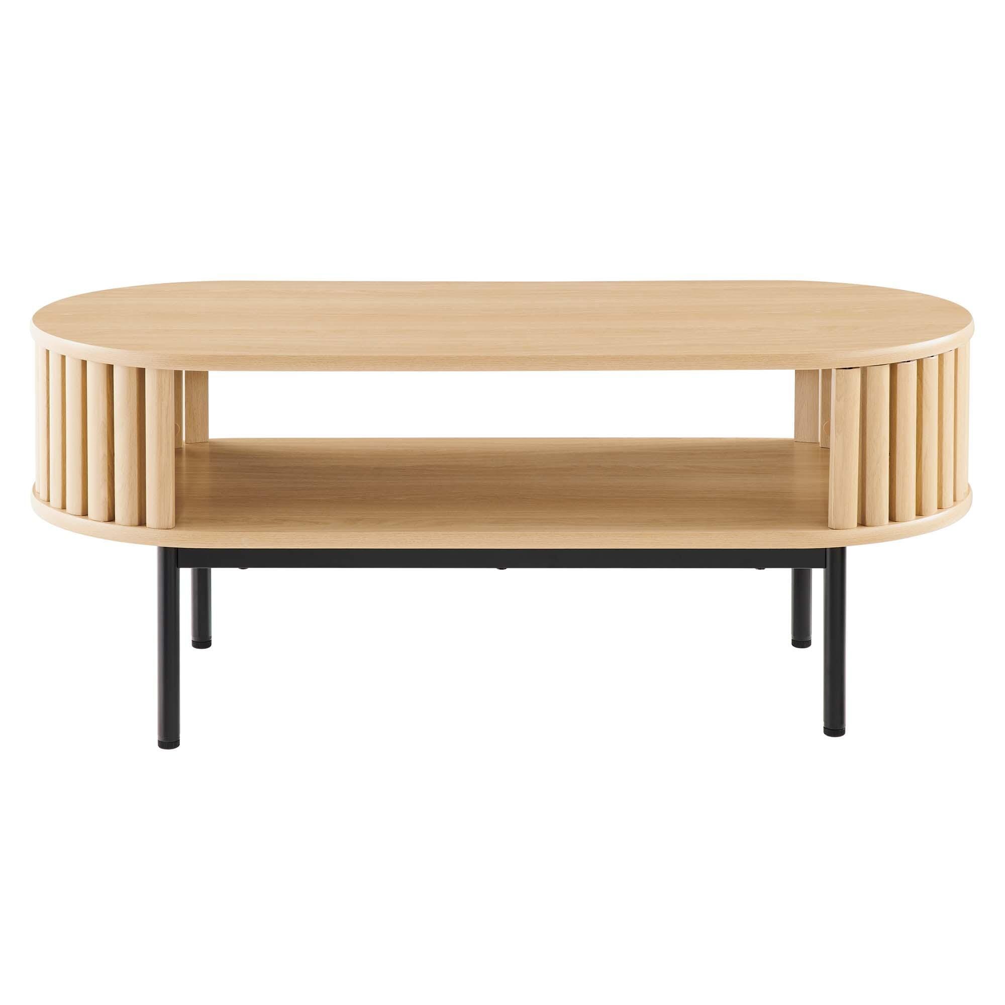 Modway Fortitude Coffee Table, Oak, large