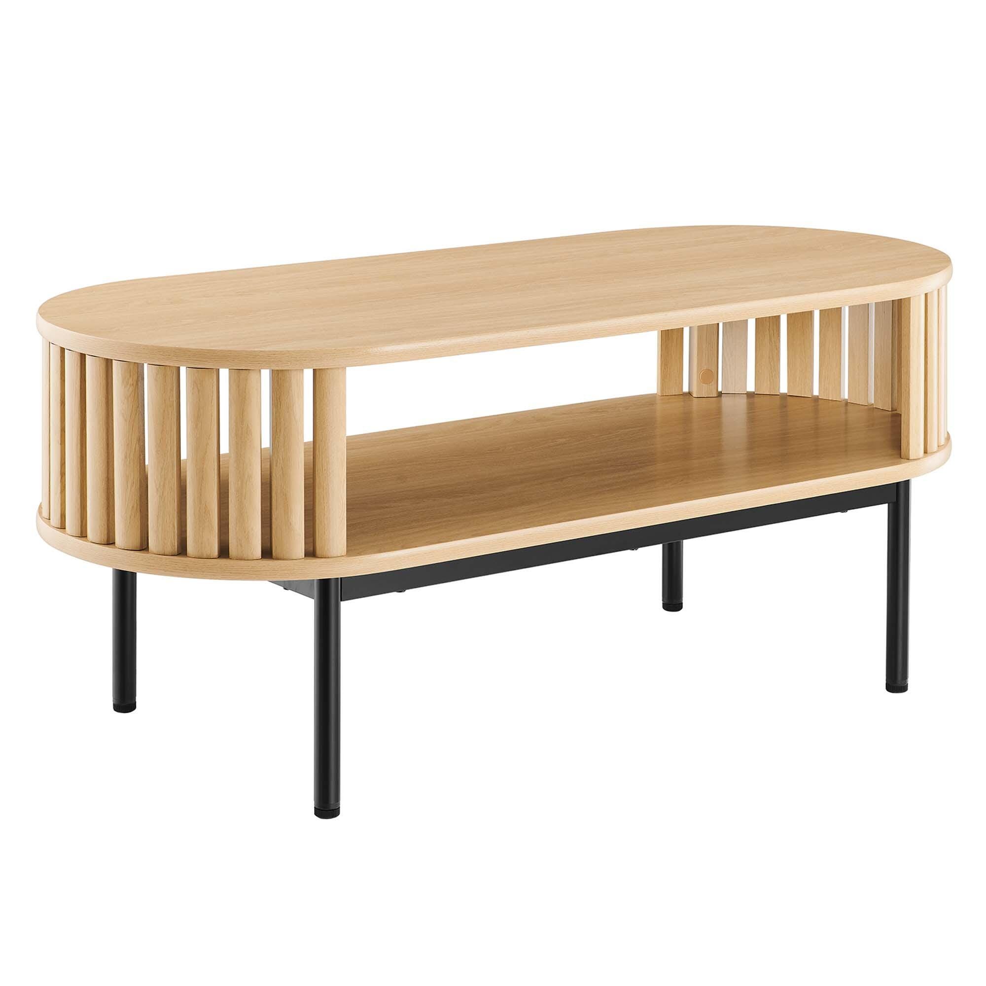 Modway Fortitude Coffee Table, Oak, large