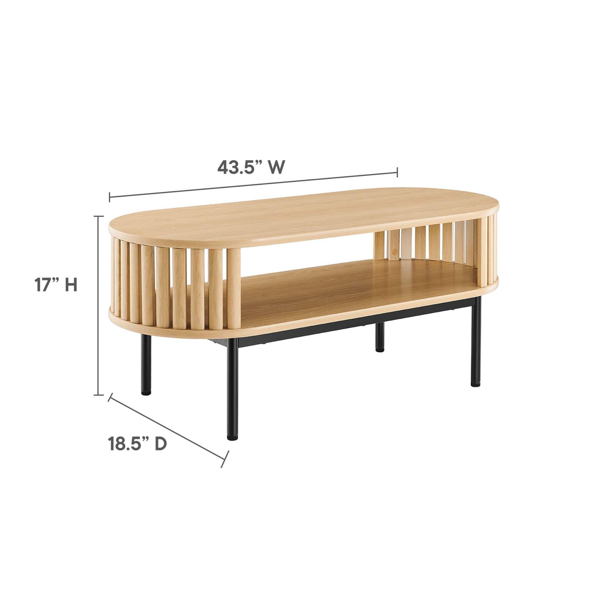 Modway Fortitude Coffee Table, Oak, large