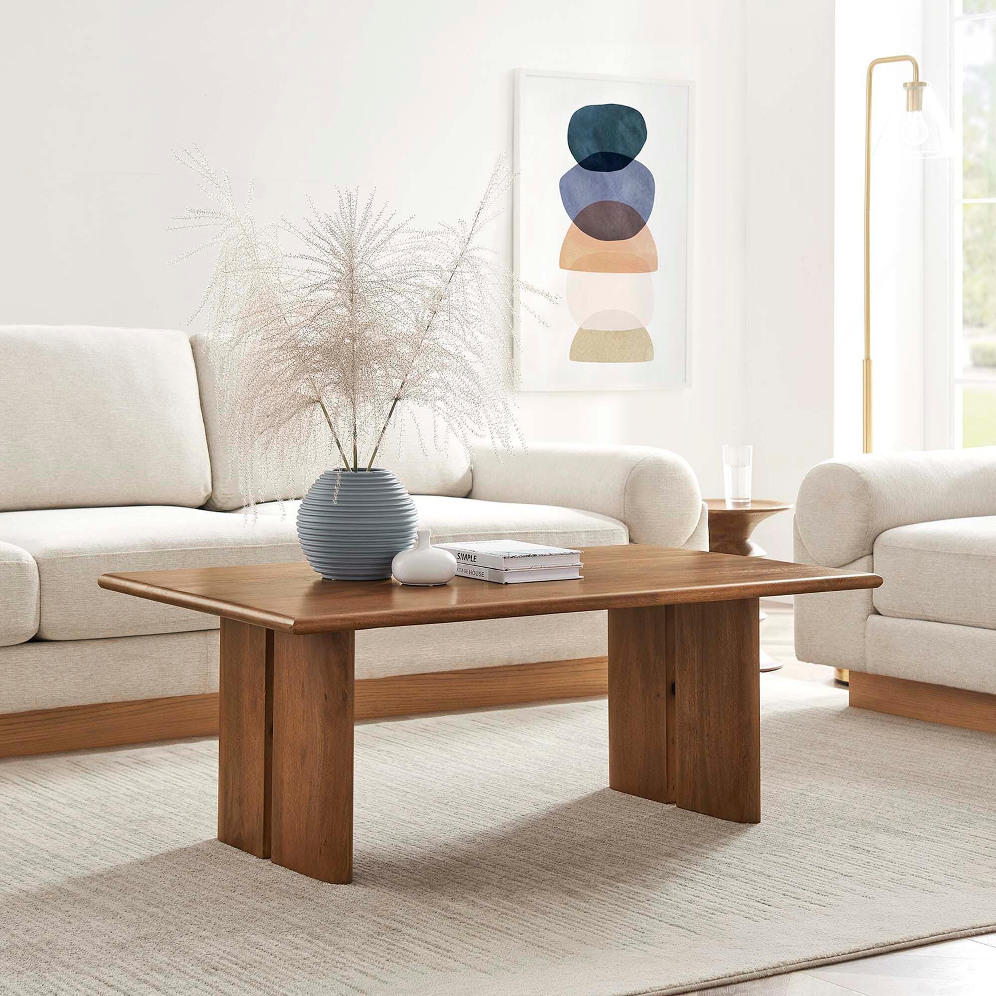 Modway Amistad Coffee Table, Walnut, large