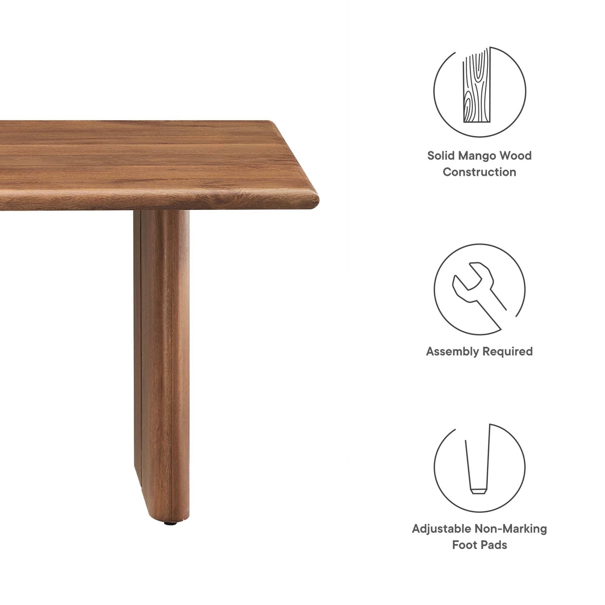 Modway Amistad Coffee Table, Walnut, large